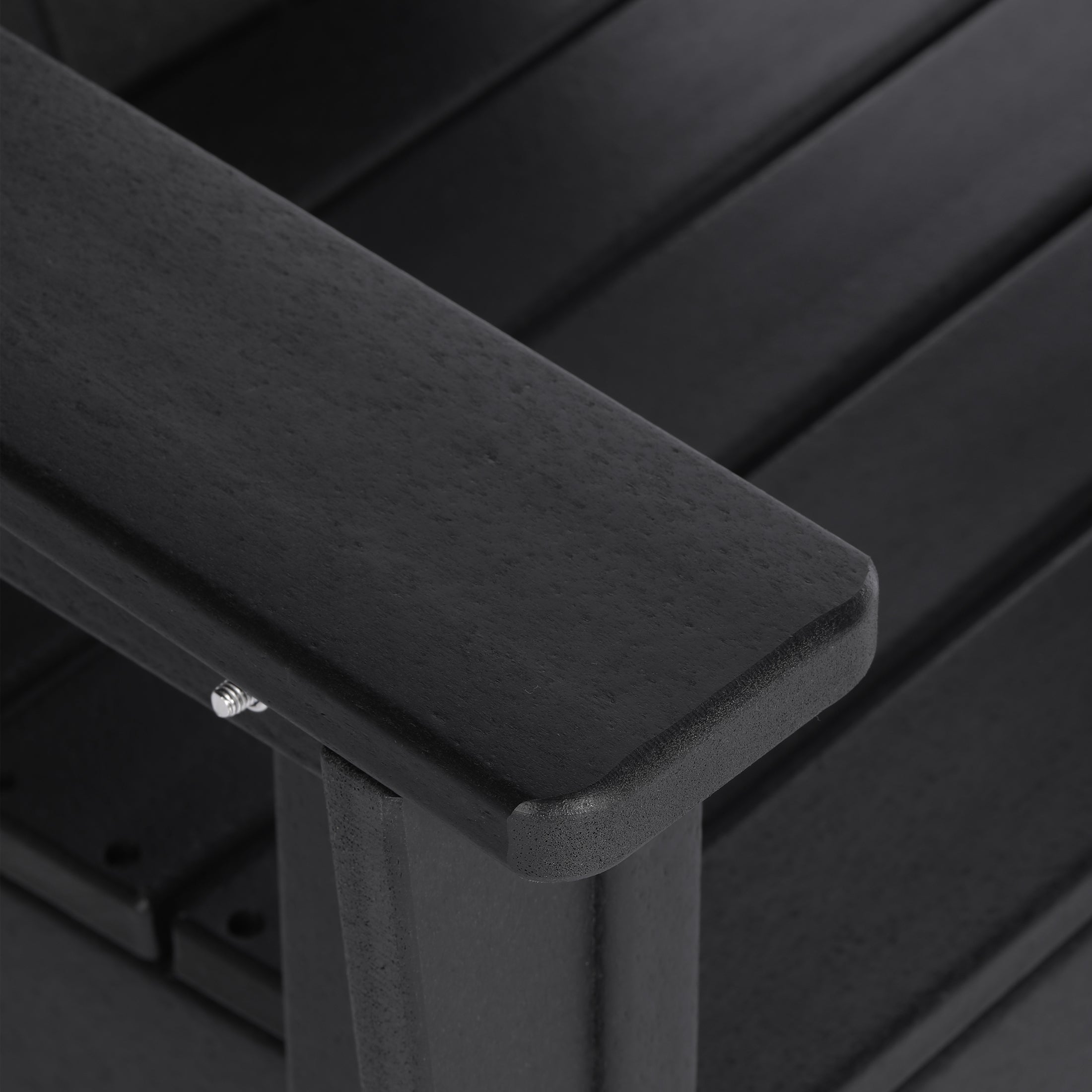 Paradise Kids 3-Piece Outdoor HDPE Adirondack Chairs With Square Side Table Set