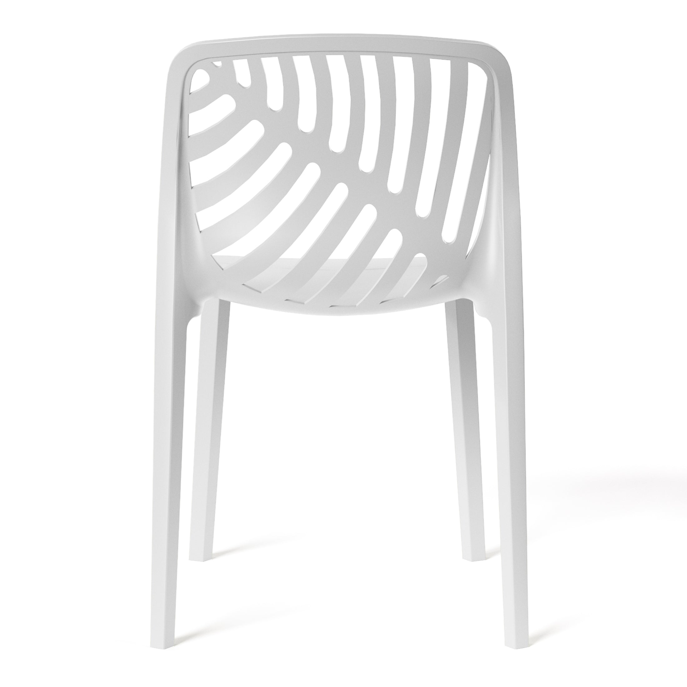Sunshine Outdoor Modern Stackable Polypropylene Plastic Patio Bistro Dining Side Chairs (Set of 2)