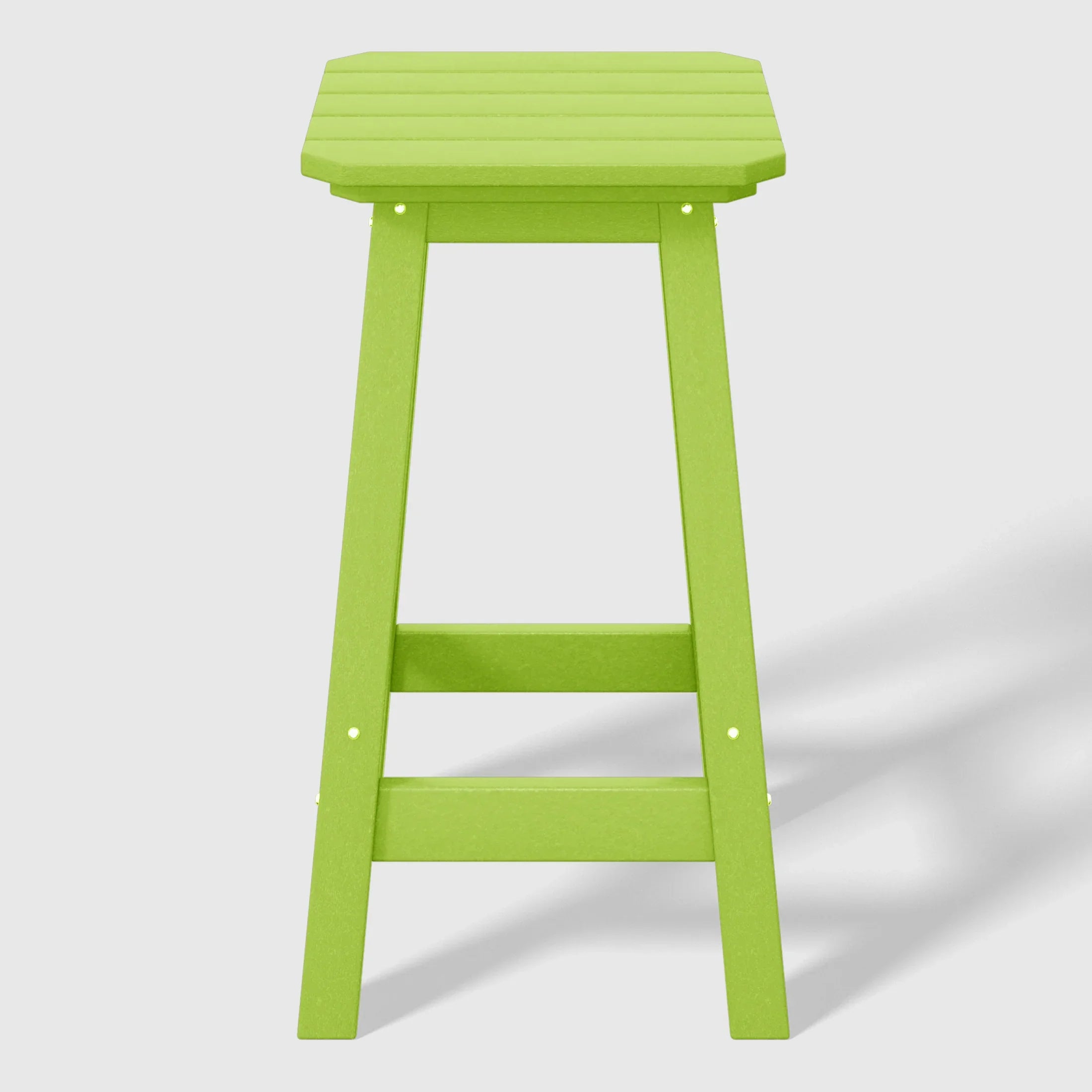 Paradise 24" HDPE Outdoor Patio Counter High Backless Square Bar Stool