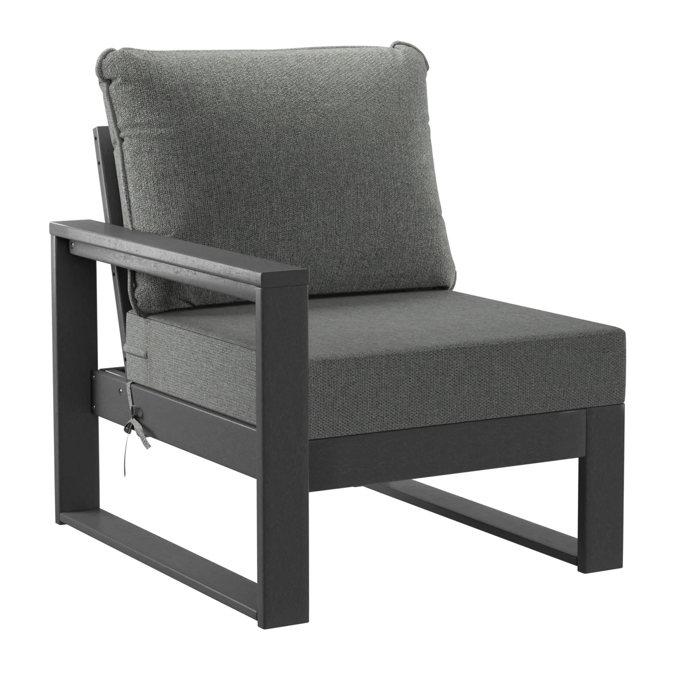 Rockaway Outdoor 4-Piece HDPE L-Shaped Modular Patio Sofa Furniture Set