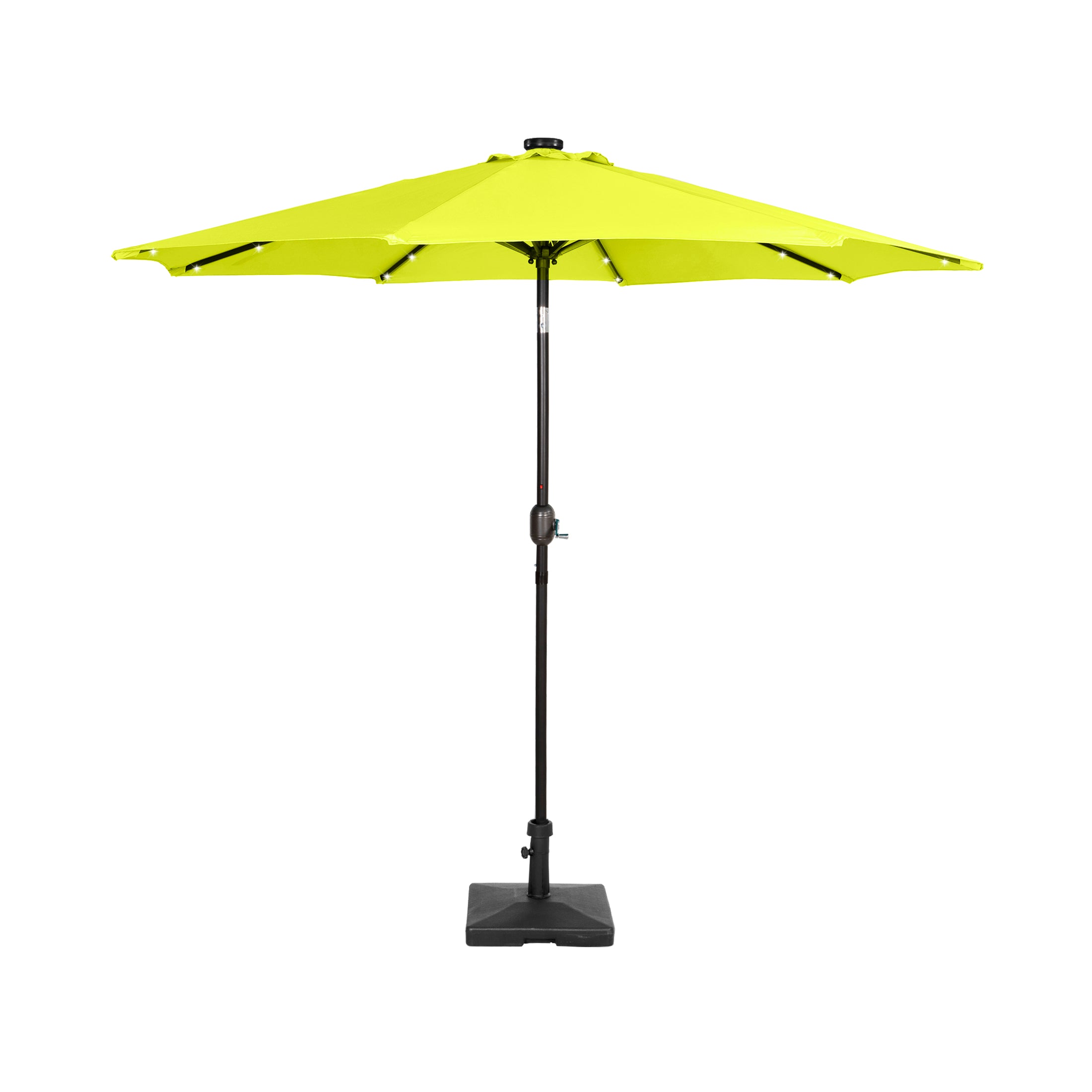 Westlake 9 ft. Patio Solar Power LED lights Market Umbrella with 50 lbs concrete weight base kit