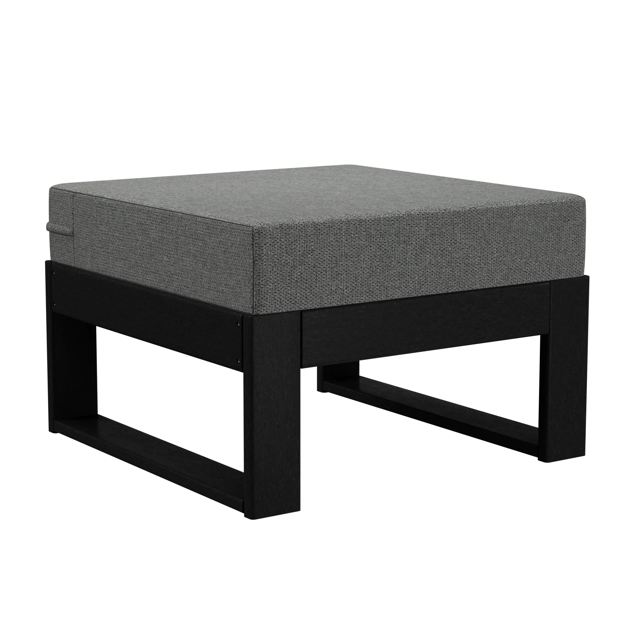 Rockaway 4-Piece Outdoor HDPE All-Weather Modern Deep Seating Patio Sofa Sectional Set with Waterproof Cushions
