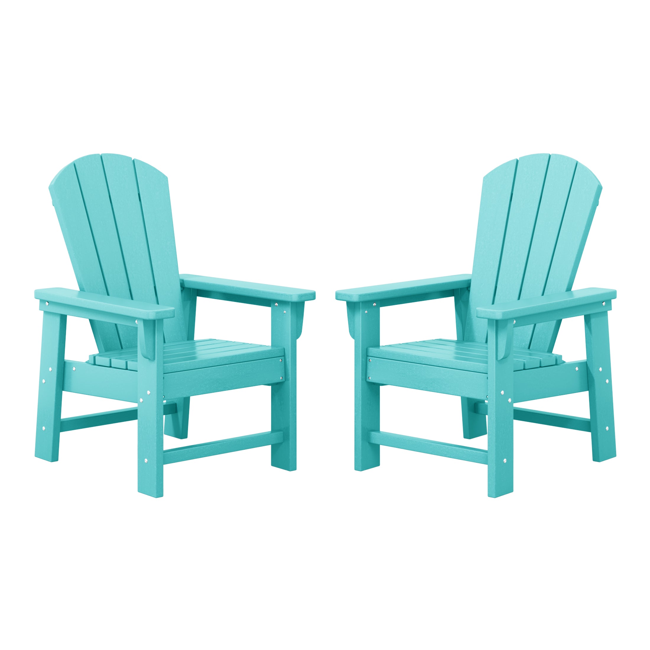 Paradise Kids Outdoor Adirondack Plastic Patio Chair (Set of 2)