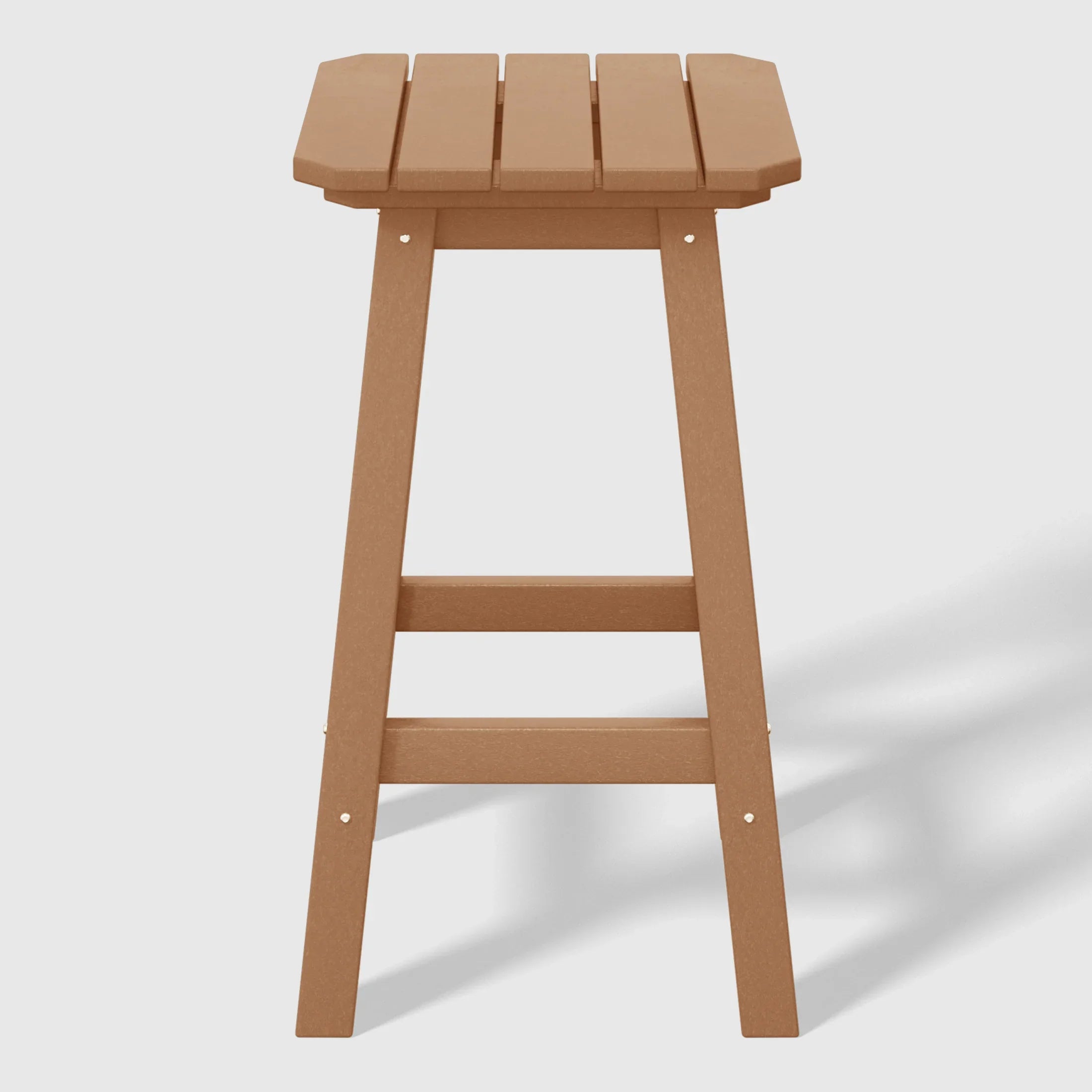 Paradise 24" HDPE Outdoor Patio Counter High Backless Square Bar Stool