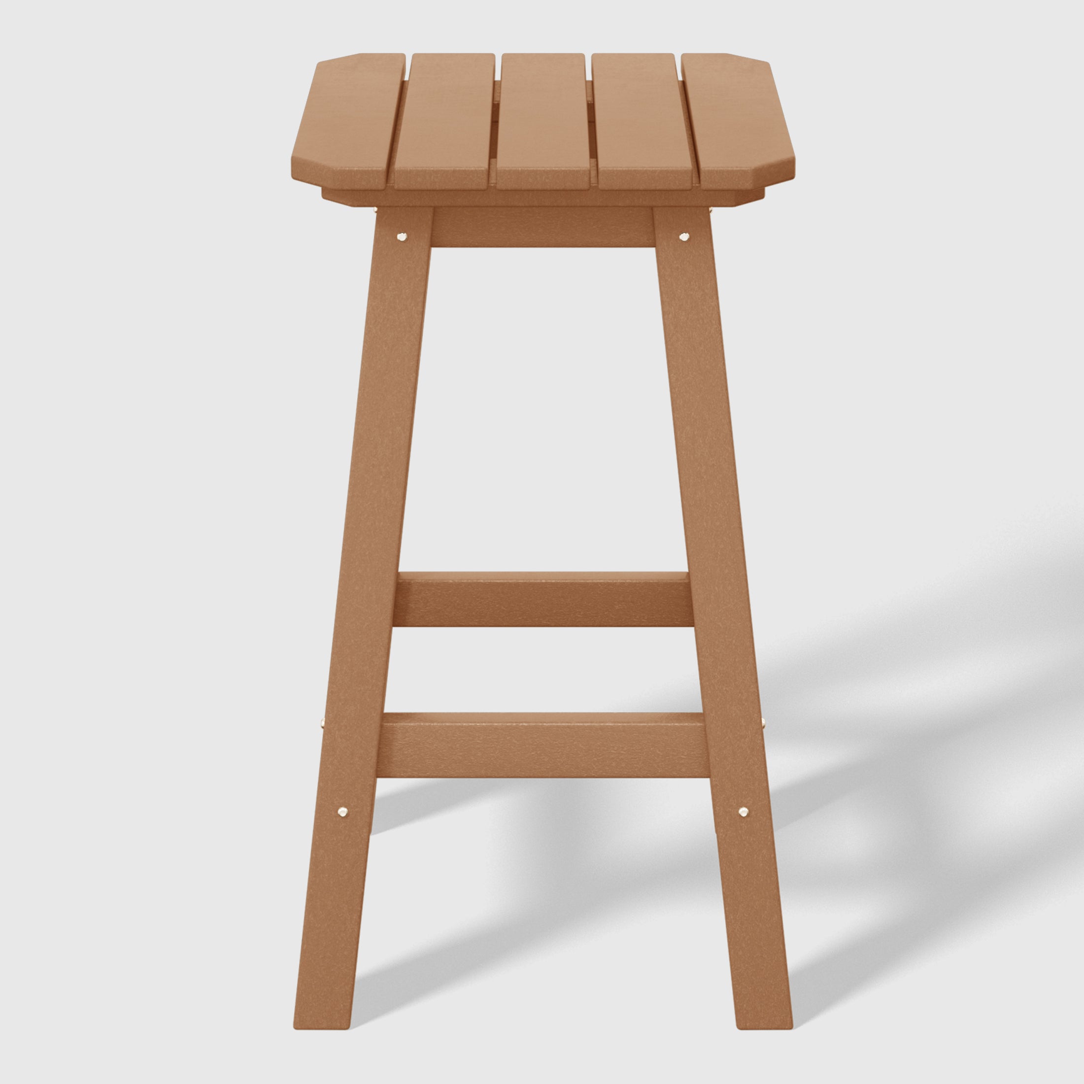 Paradise 24" HDPE Outdoor Patio Counter High Backless Square Bar Stools Set of 2