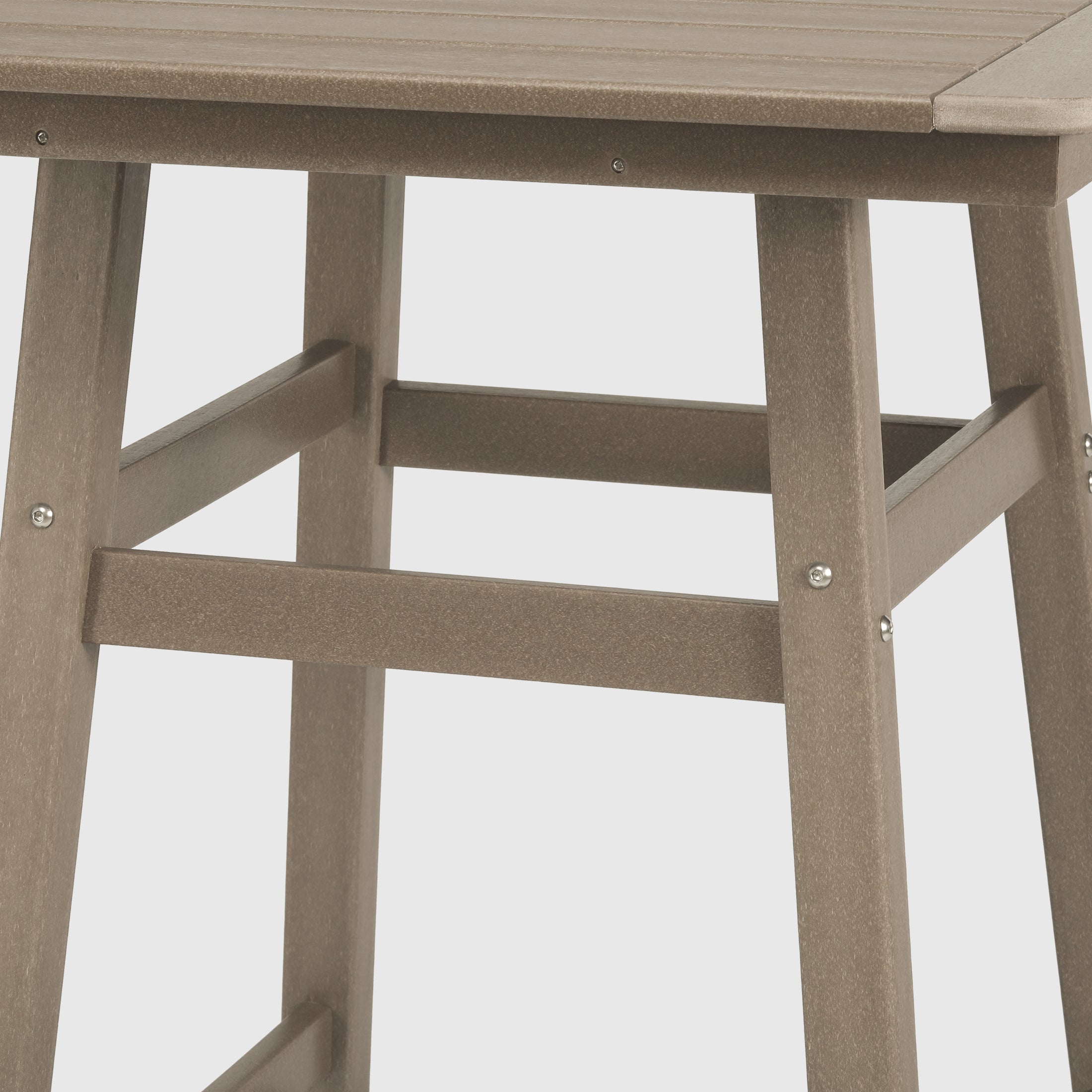 Paradise 30" Square Outdoor Patio Counter High Bistro Bar Table With Umbrella Hole