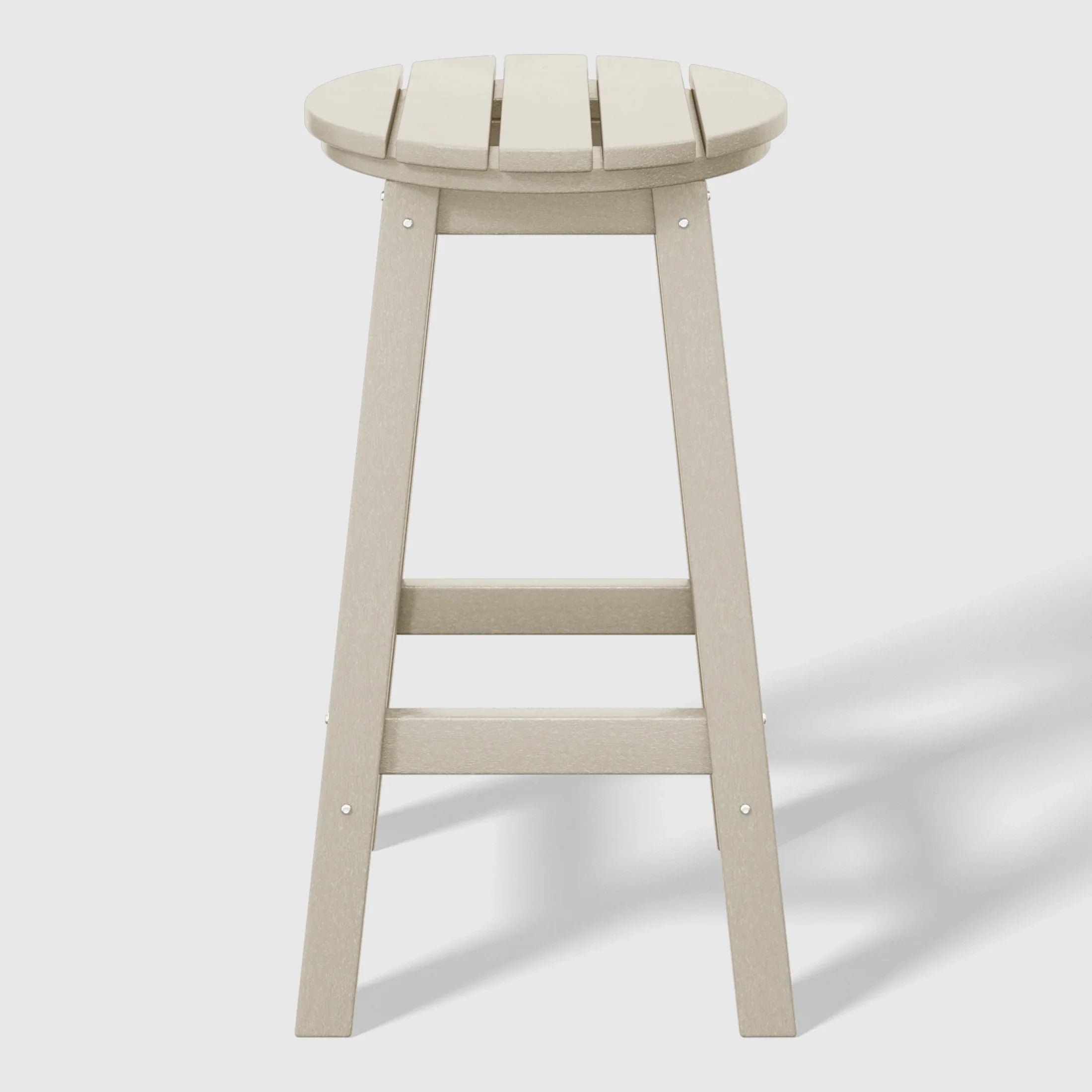 Paradise 24" HDPE Outdoor Patio Round Counter Height Bar Stool