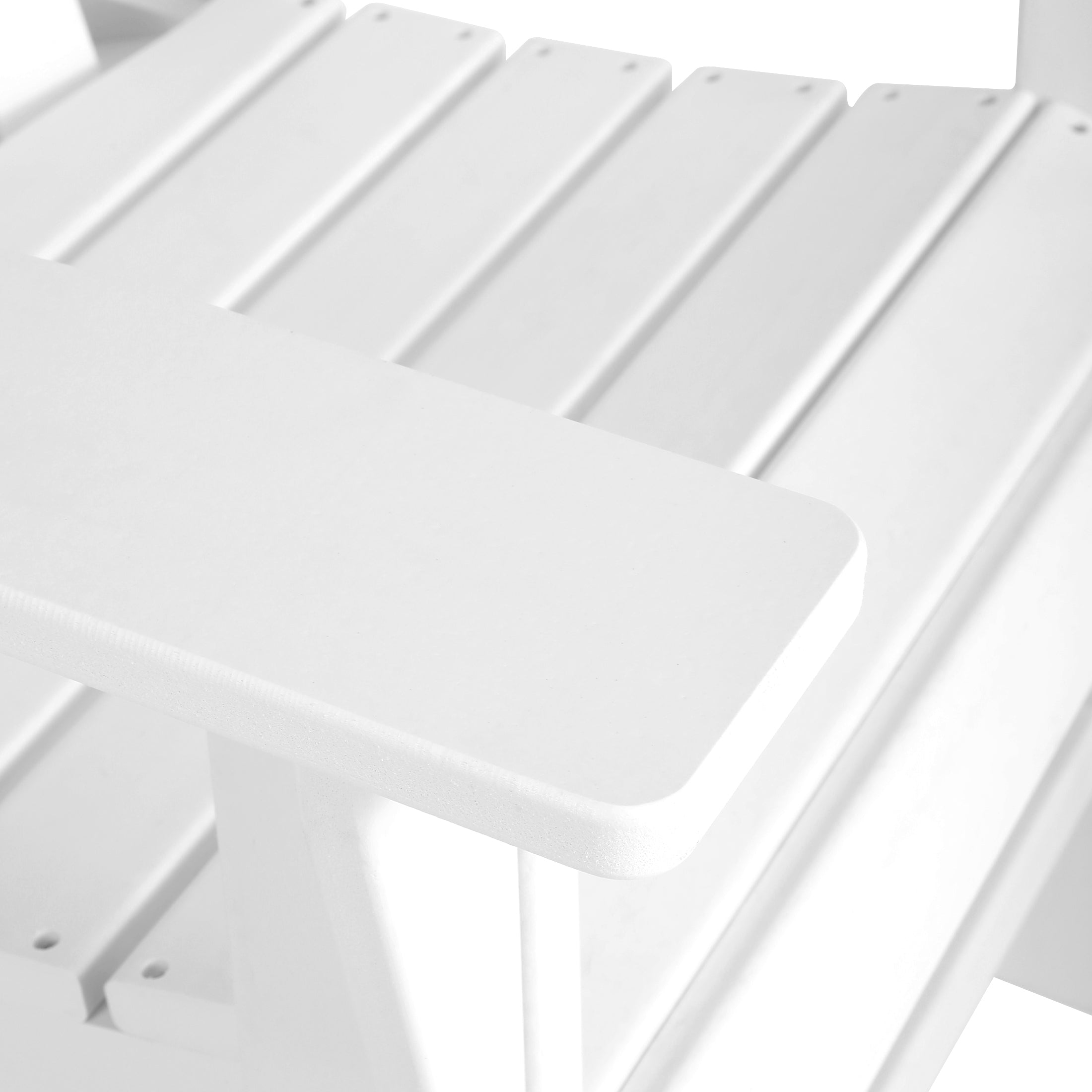 Palms Outdoor Patio HDPE Plastic Modern Adirondack Dining Chairs (Set of 2)