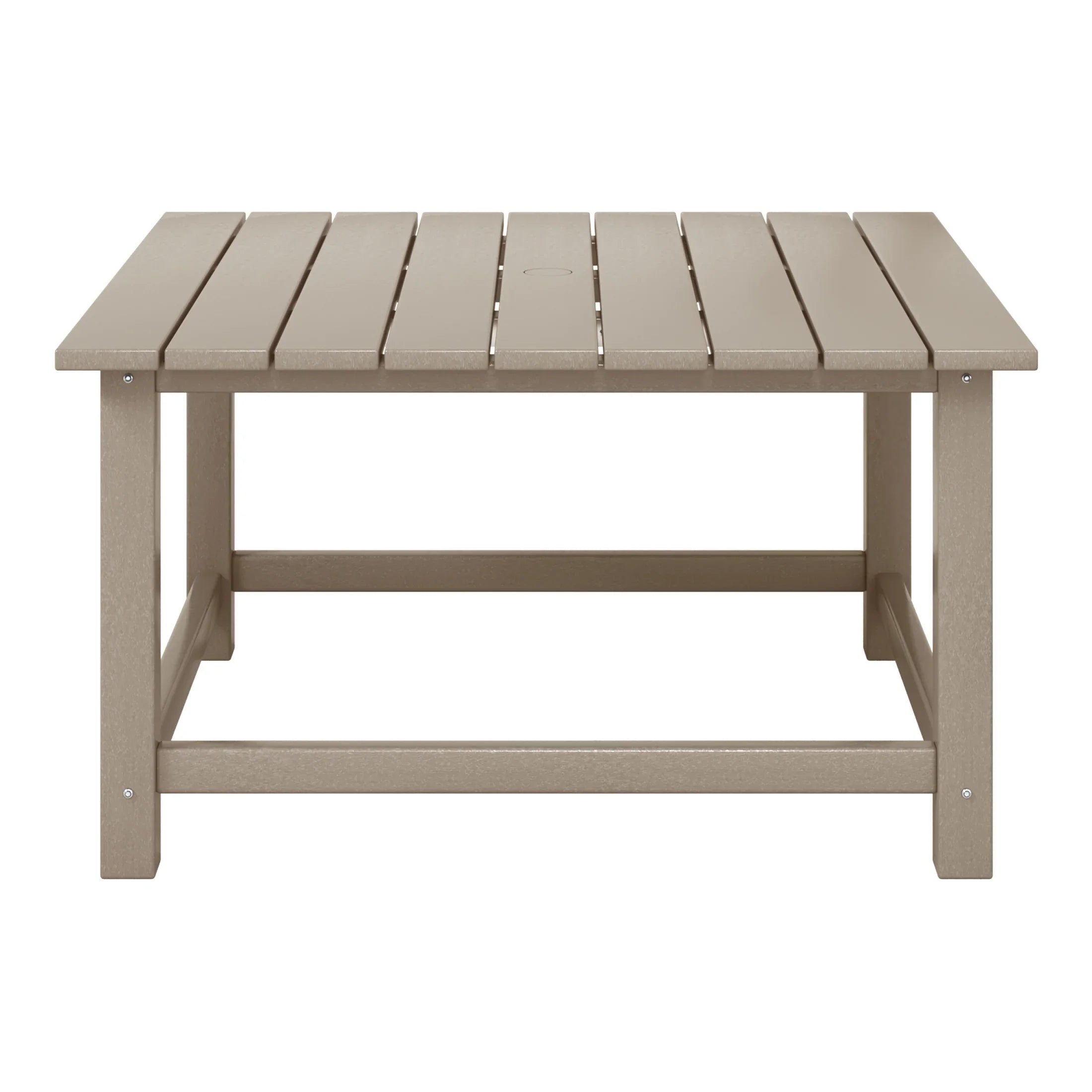 Portside 5-Piece Outdoor Patio HDPE Adirondack Chair With Square Coffee Table Conversation Set