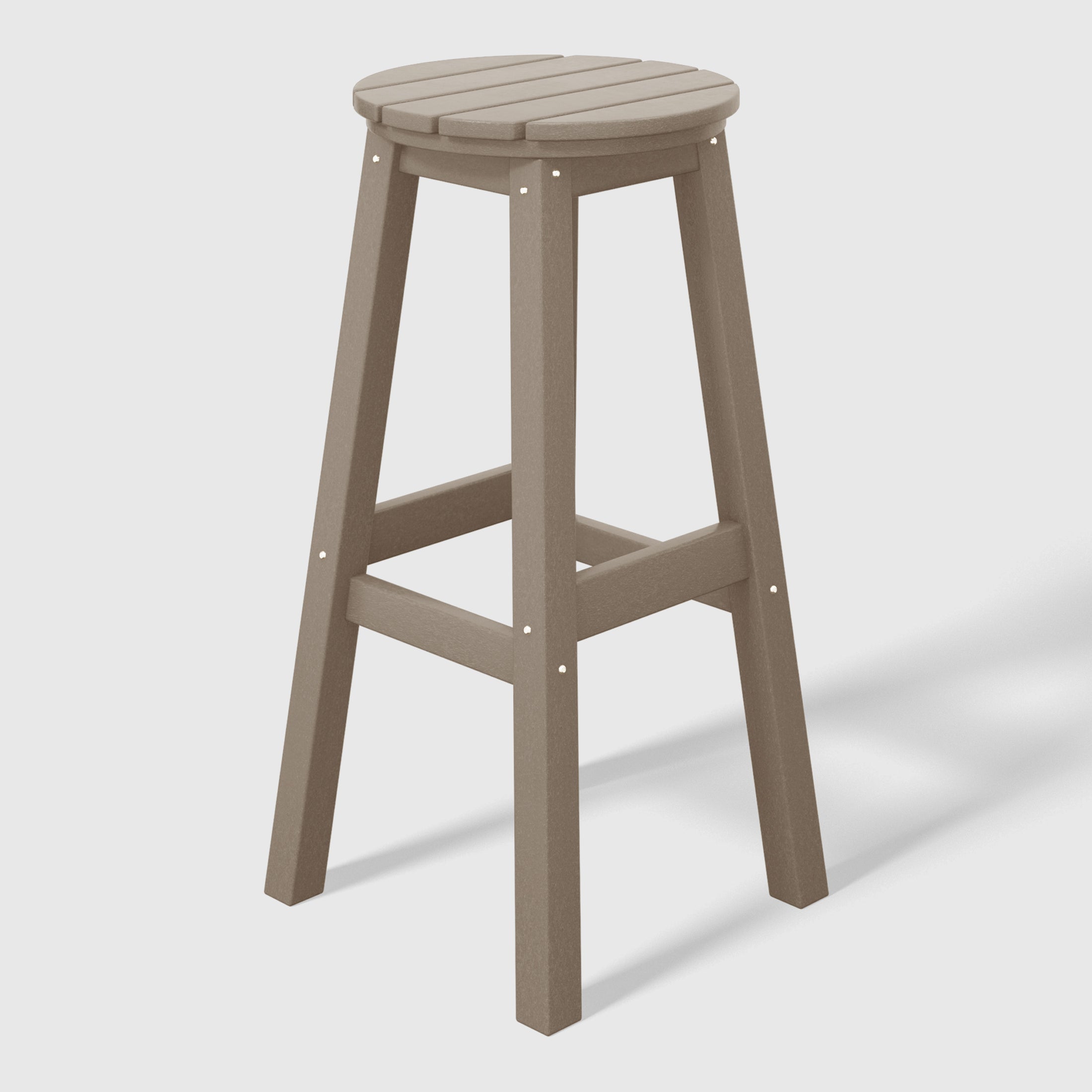 Paradise 29" HDPE Outdoor Patio Round Bar Stool Set of 3