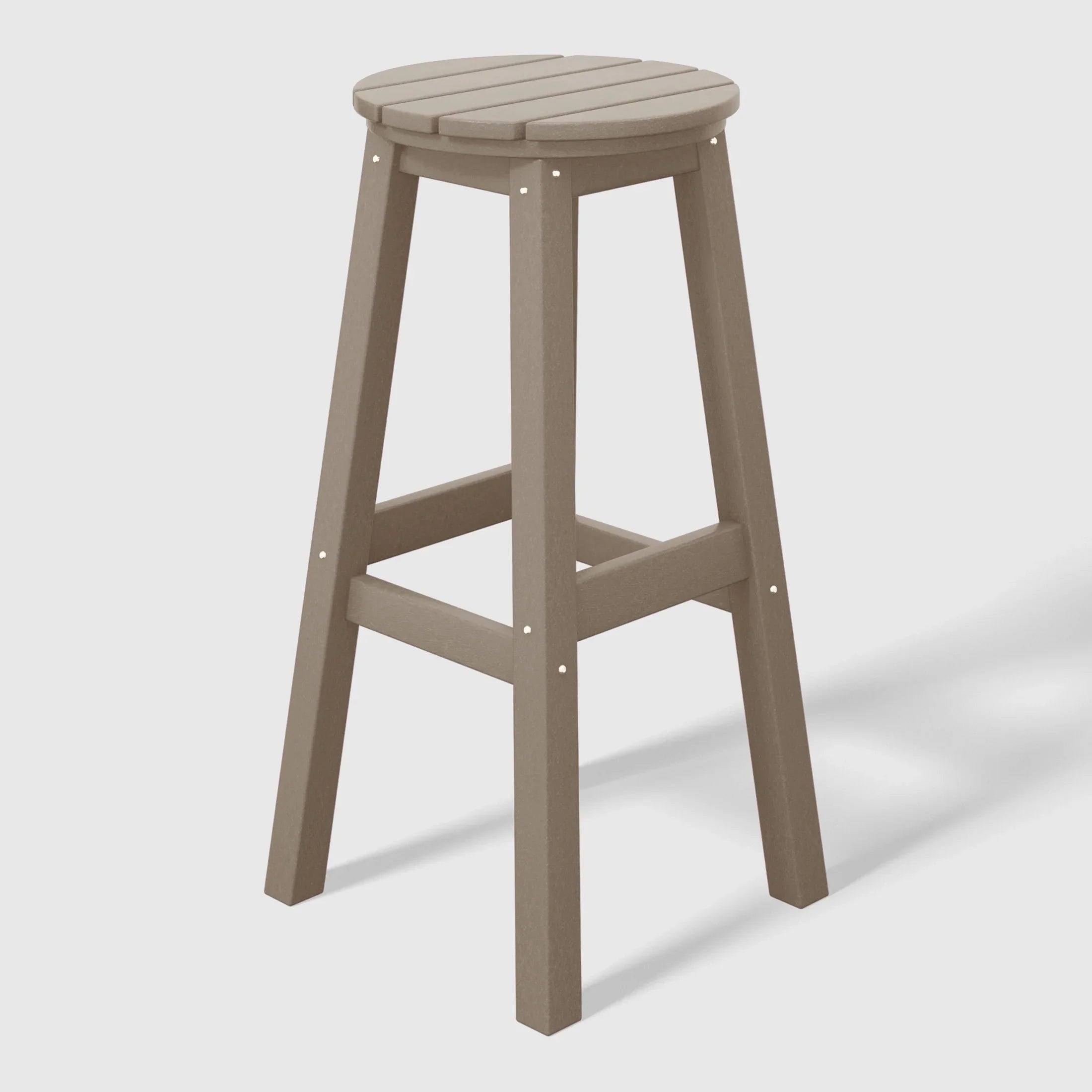 Paradise 29" HDPE Outdoor Patio Round Bar Stool Set of 2