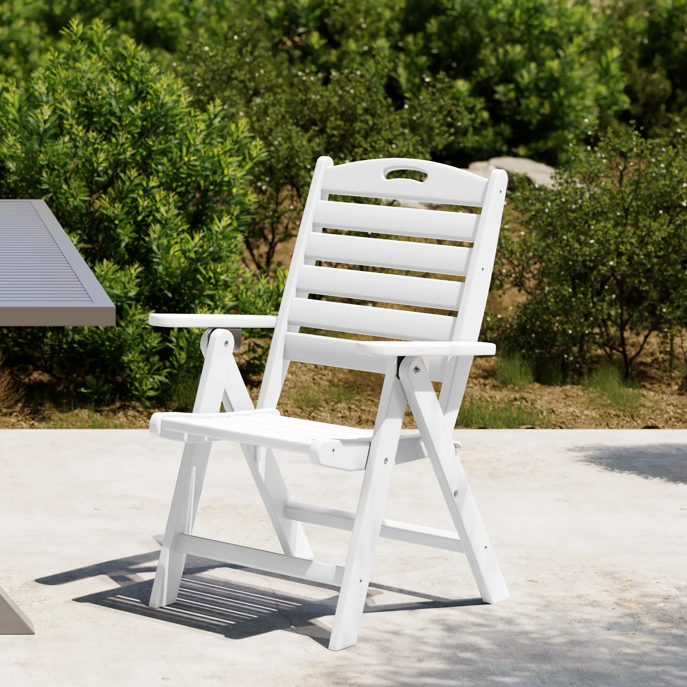Paradise HDPE Adjustable Highback Folding Patio Dining Chair