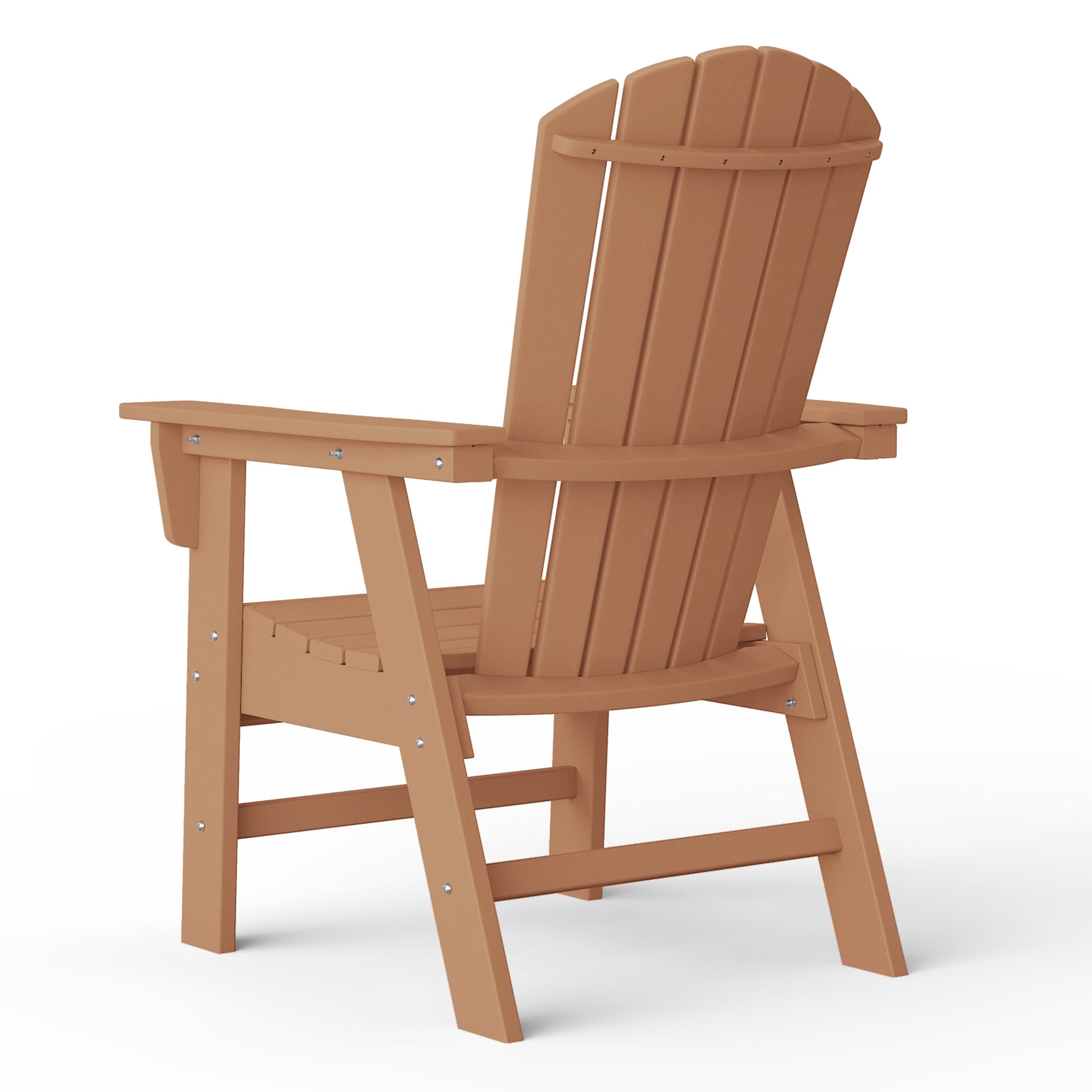 Portside Outdoor Patio Shell-back Adirondack Dining Chair Weather Resistant