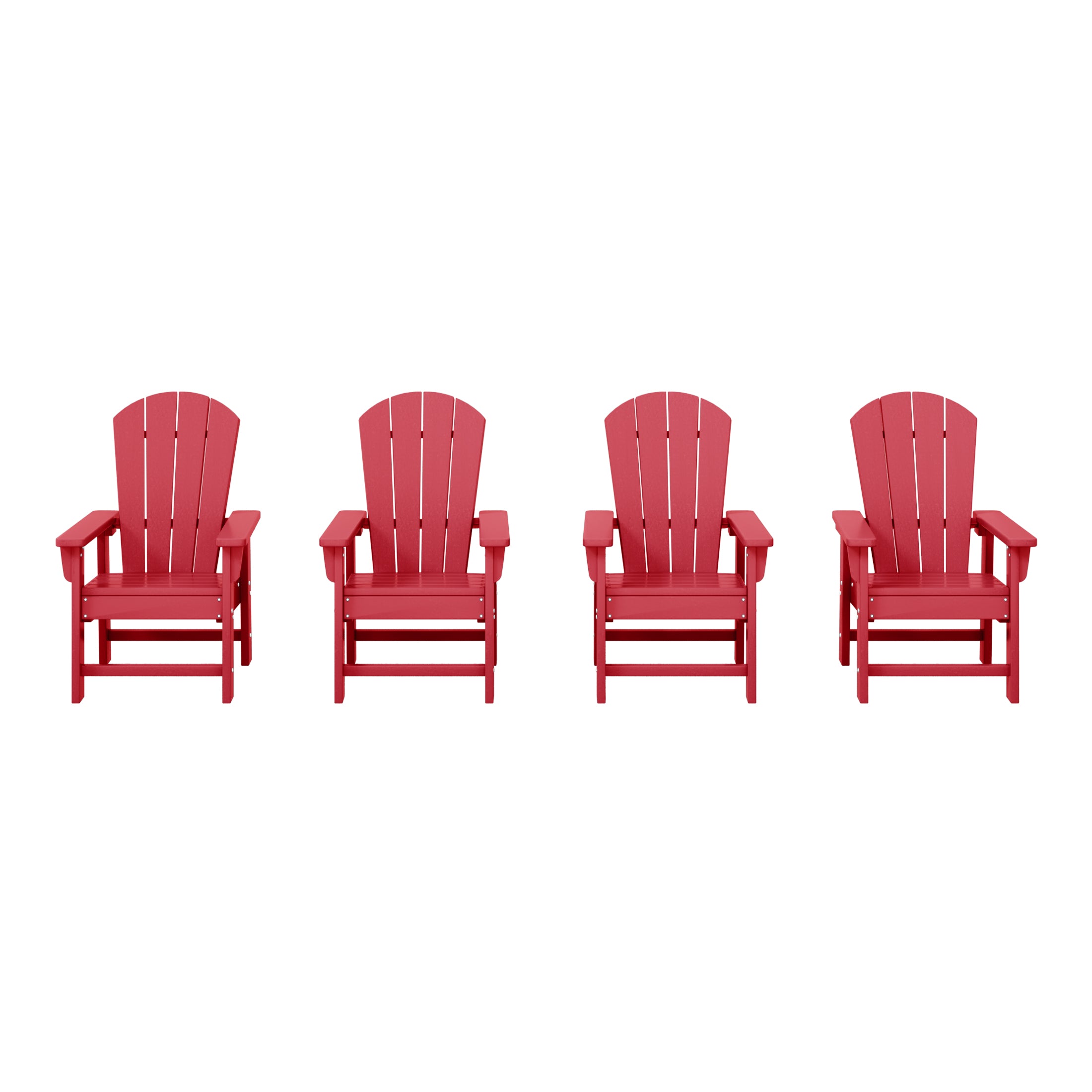 Paradise Kids Outdoor Adirondack Plastic Patio Chair (Set of 4)