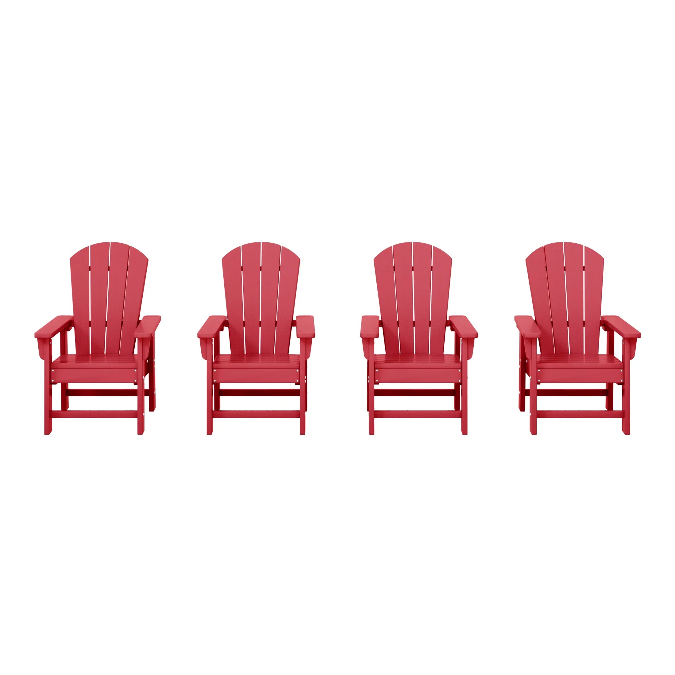 Paradise Kids Outdoor Adirondack Plastic Patio Chair (Set of 4)