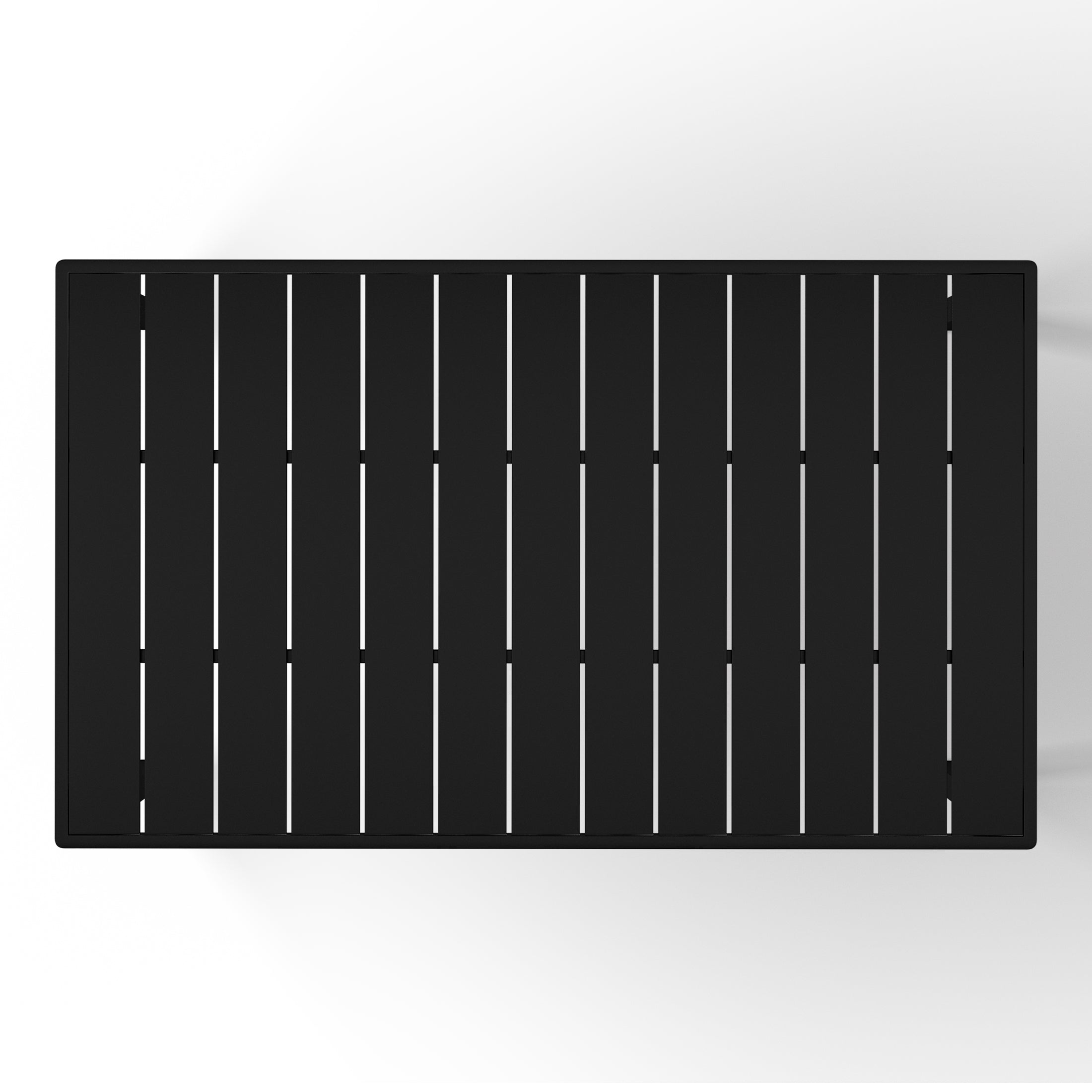 Sunshine 59" Iron Metal Outdoor Rectangular Patio Dining Table For 6