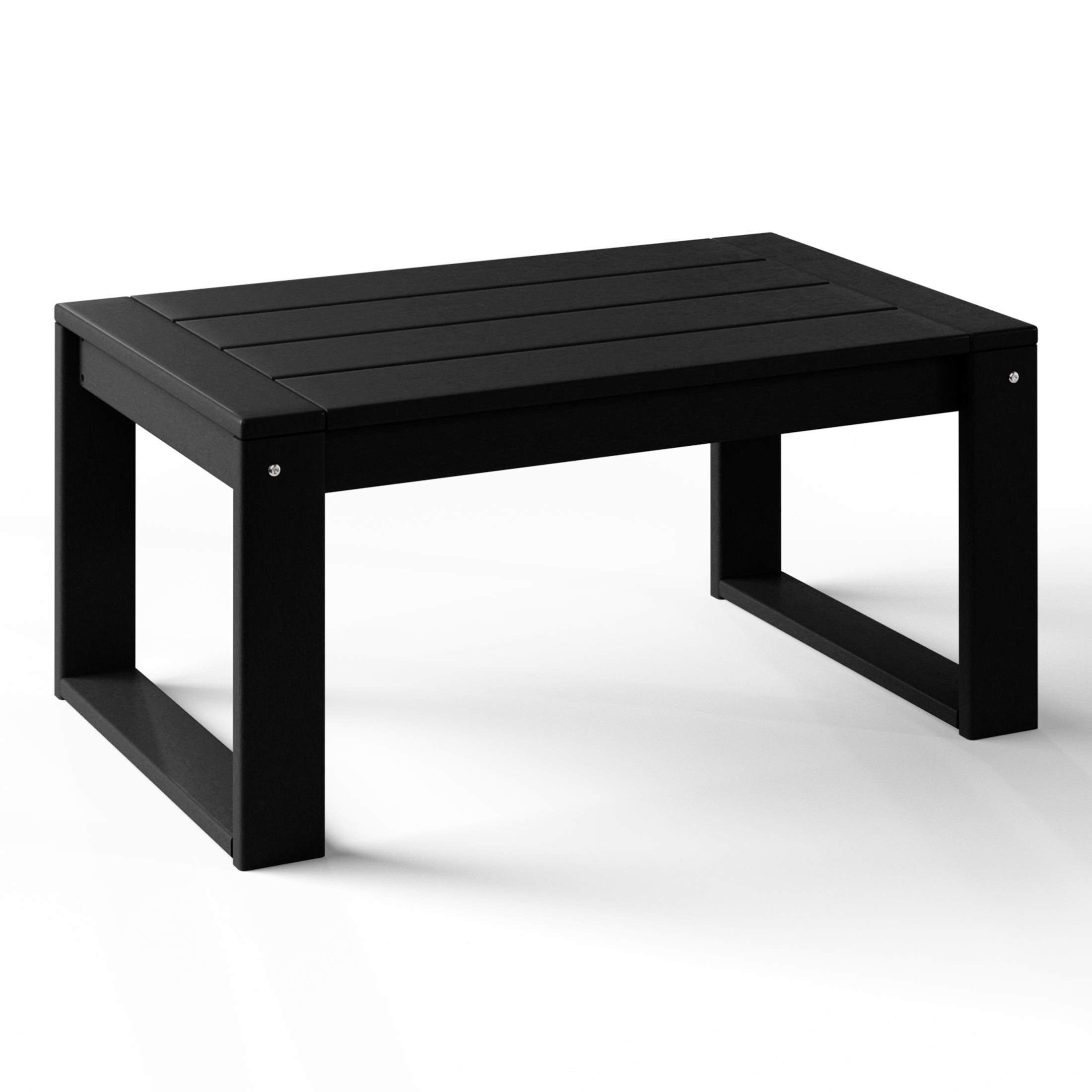 Rockaway Modern Outdoor HDPE Rectangle Patio Coffee Table