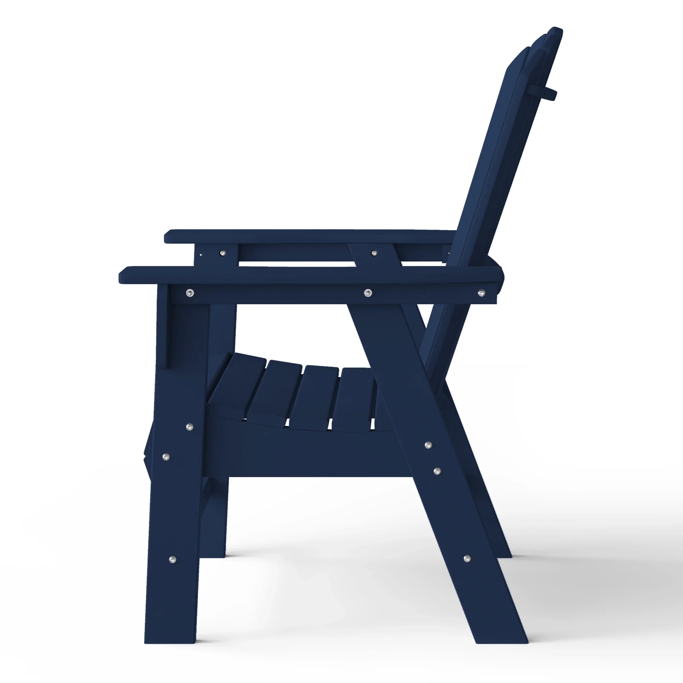 Portside Outdoor Patio Shell-back Adirondack Dining Chair Weather Resistant