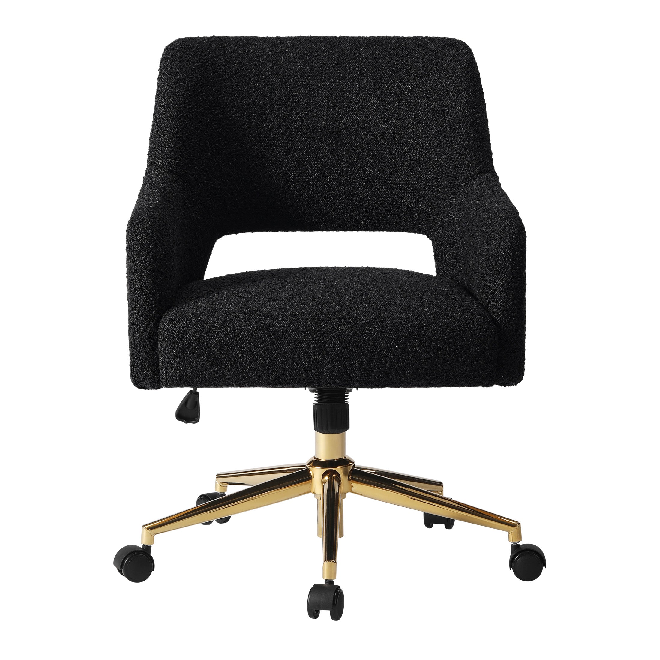 Amélie Mid-Century Modern Swivel Office Vanity Chair with Wheels