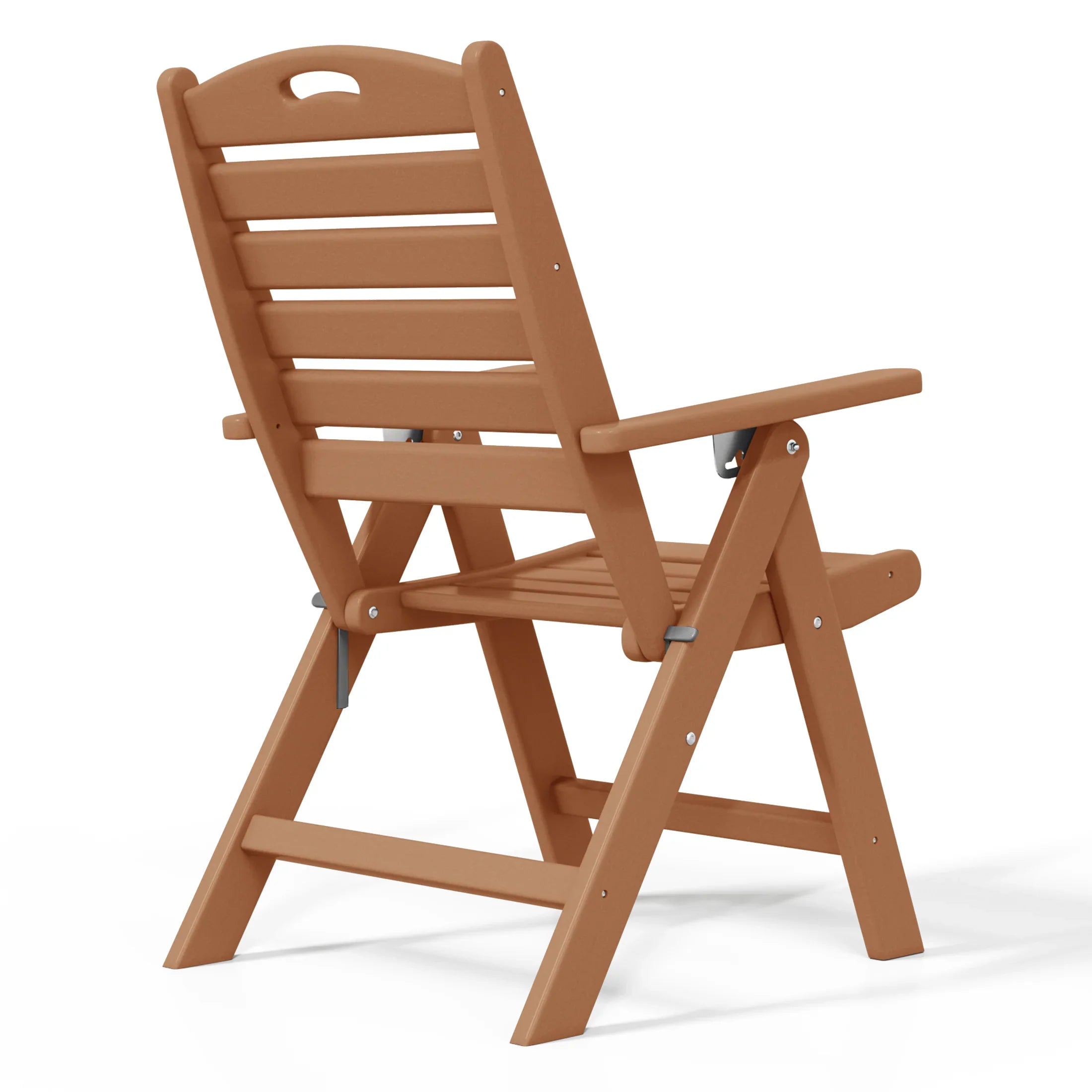 Cayman HDPE Adjustable Highback Folding Outdoor Patio Dining Chairs Set of 2