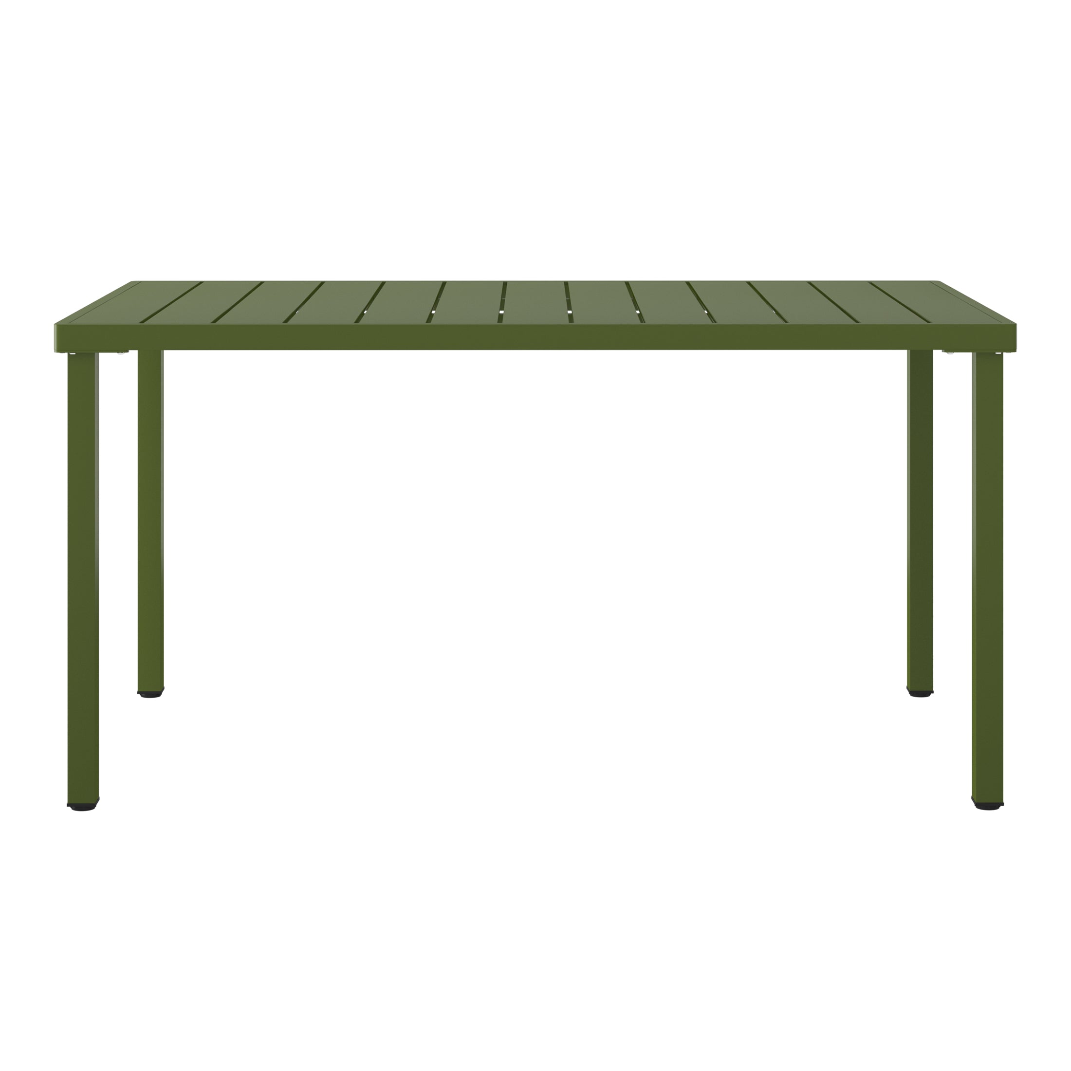 Sunshine 59" Iron Metal Outdoor Rectangular Patio Dining Table For 6