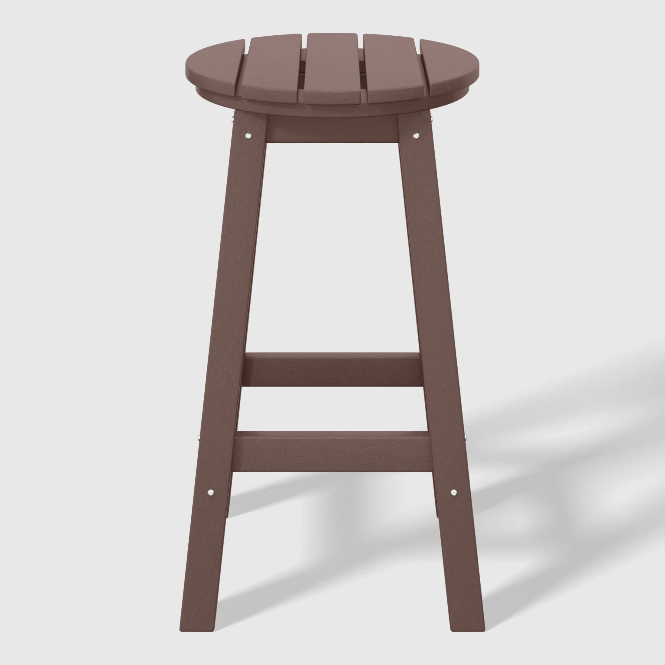 Paradise 24" HDPE Outdoor Patio Round Counter Height Bar Stool Set of 3