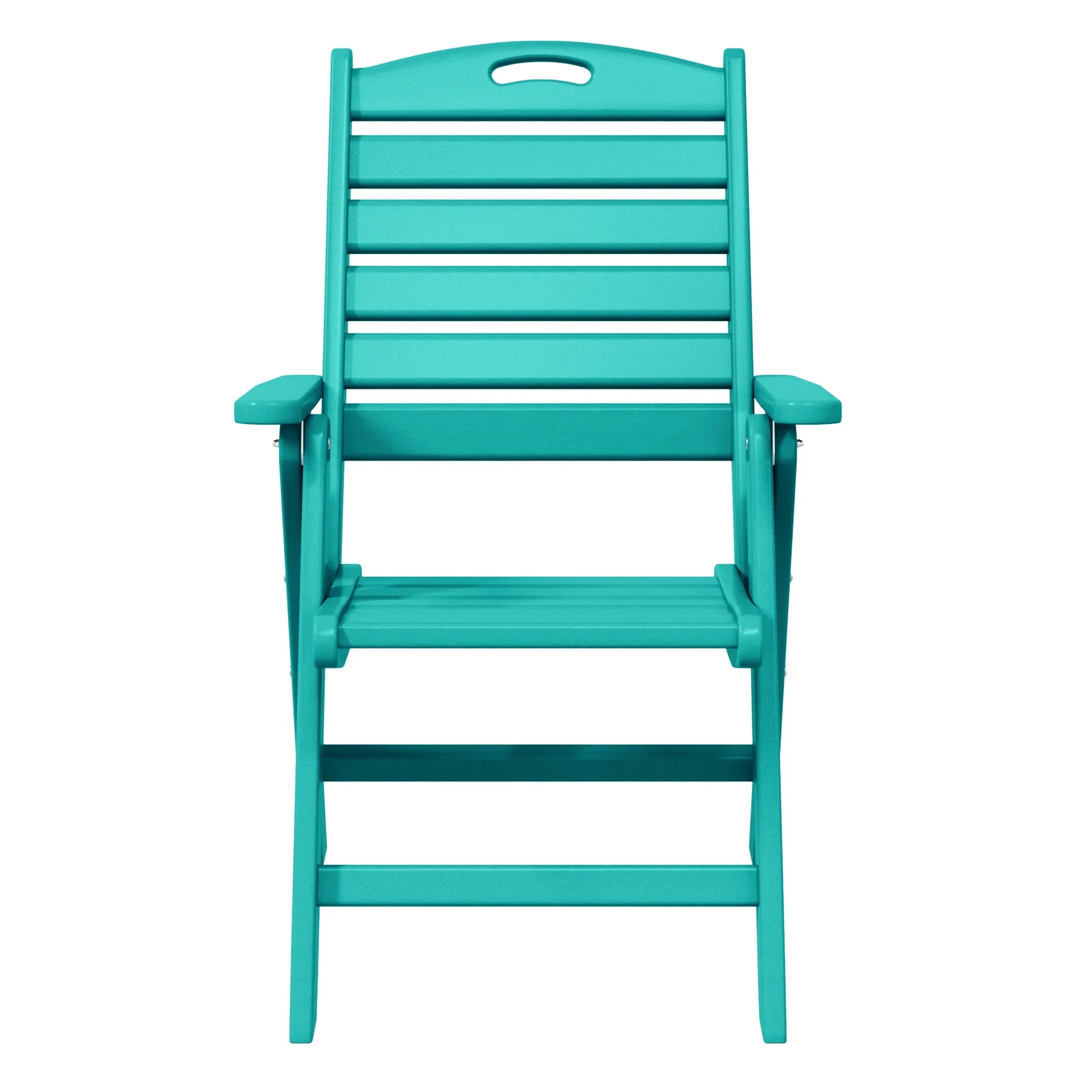 Cayman HDPE Adjustable Highback Folding Outdoor Patio Dining Chairs Set of 2