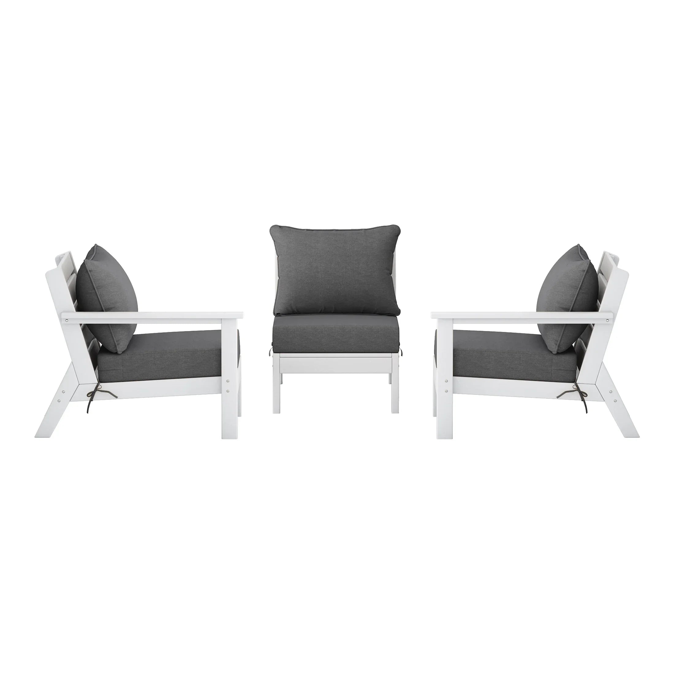 Portsmouth Outdoor Patio HDPE Sectional Sofa with Patio Cushions