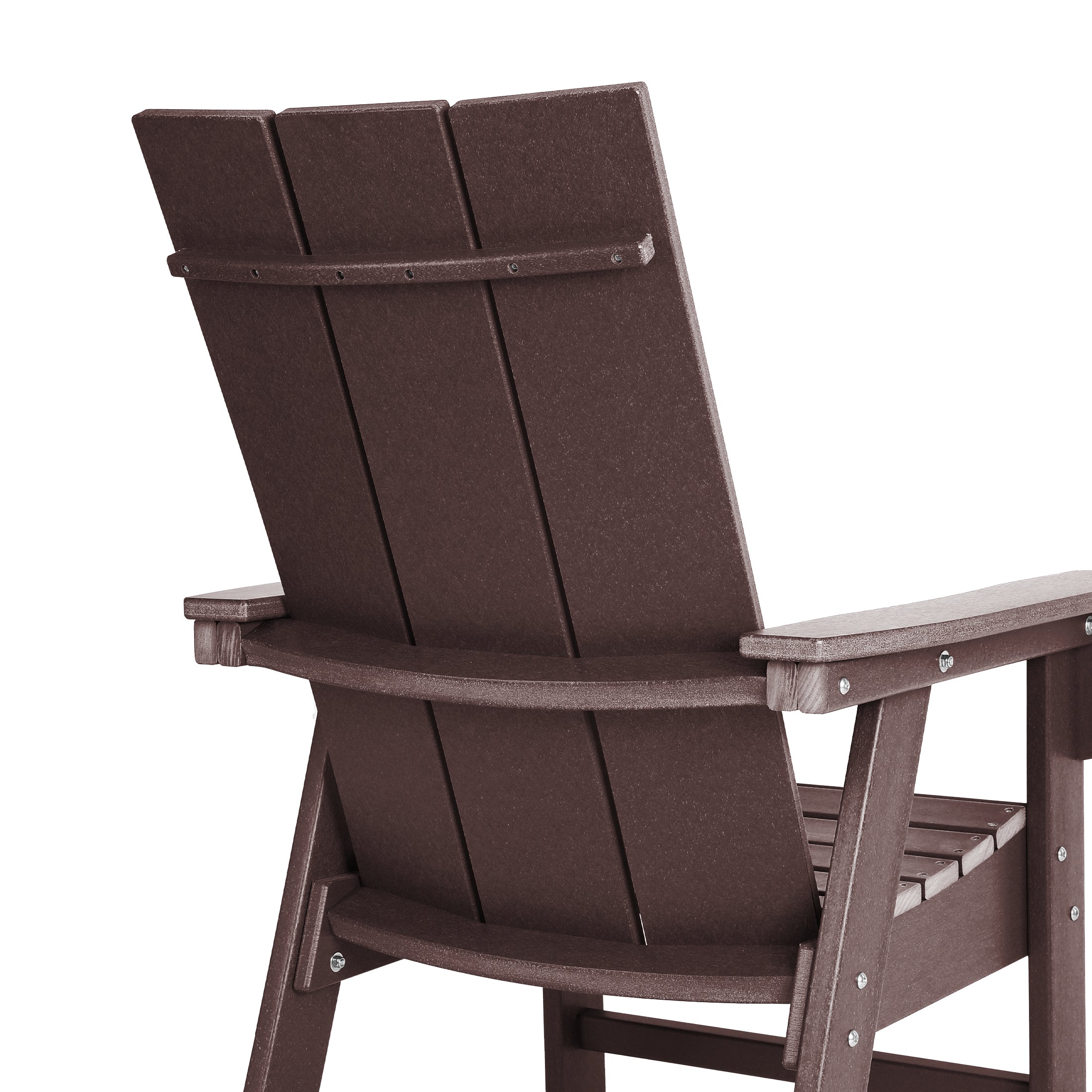 Palms Outdoor Patio HDPE Plastic Modern Adirondack Dining Chairs (Set of 2)