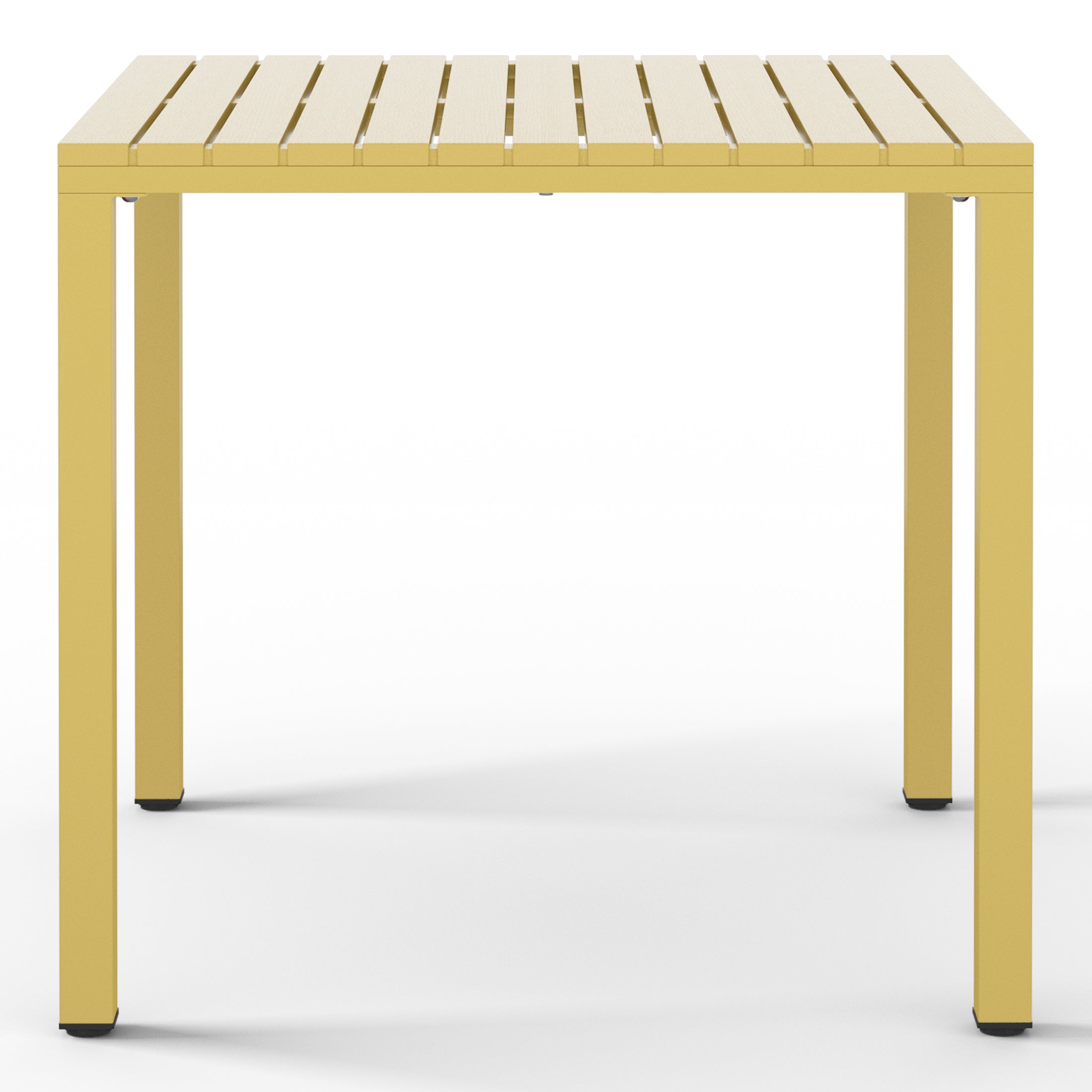 Sunshine 31.5" Iron Metal Frame Outdoor Square Patio Dining Table