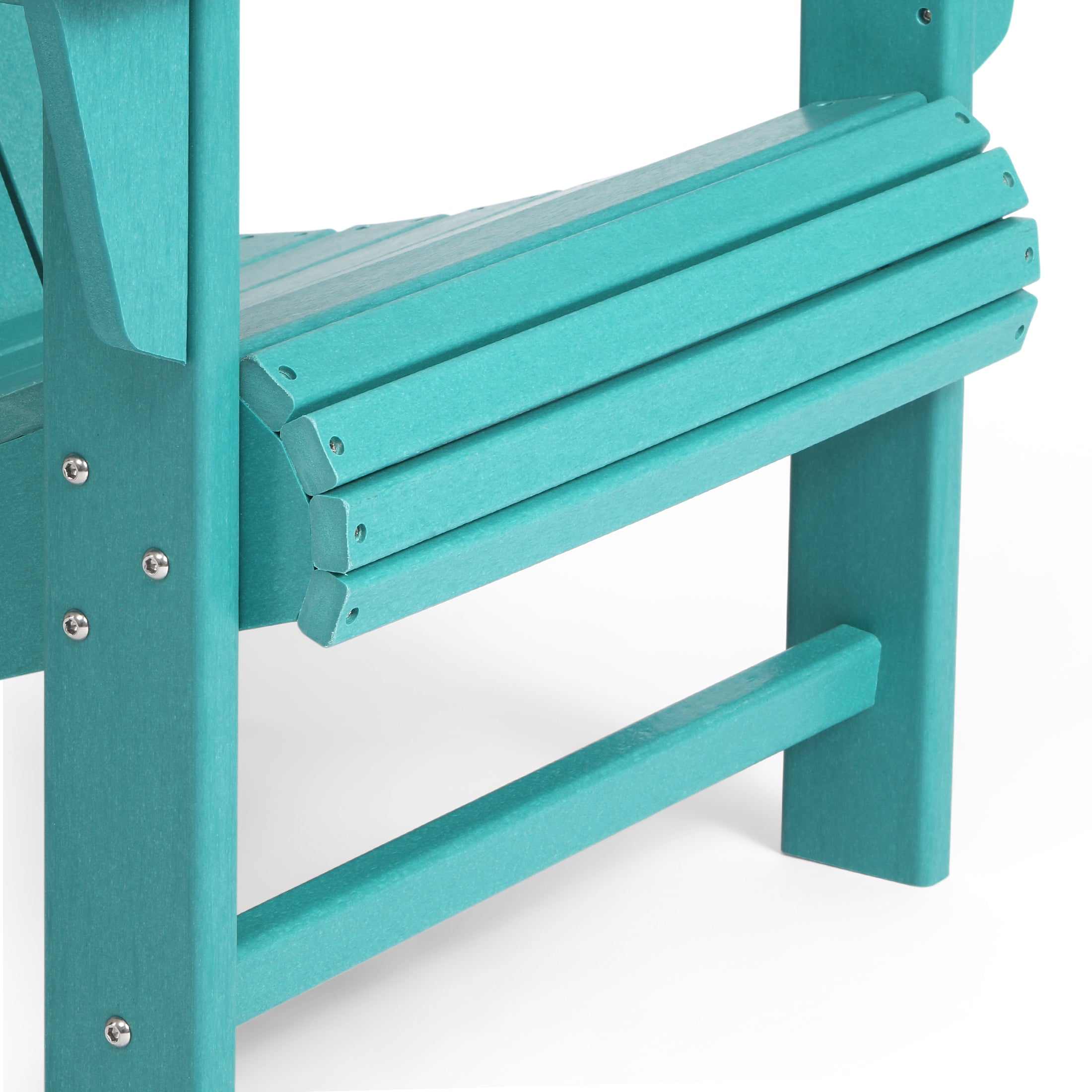 Lakeview 12-Piece HDPE Outdoor Patio Furniture Adirondack Chair Conversation Table Set