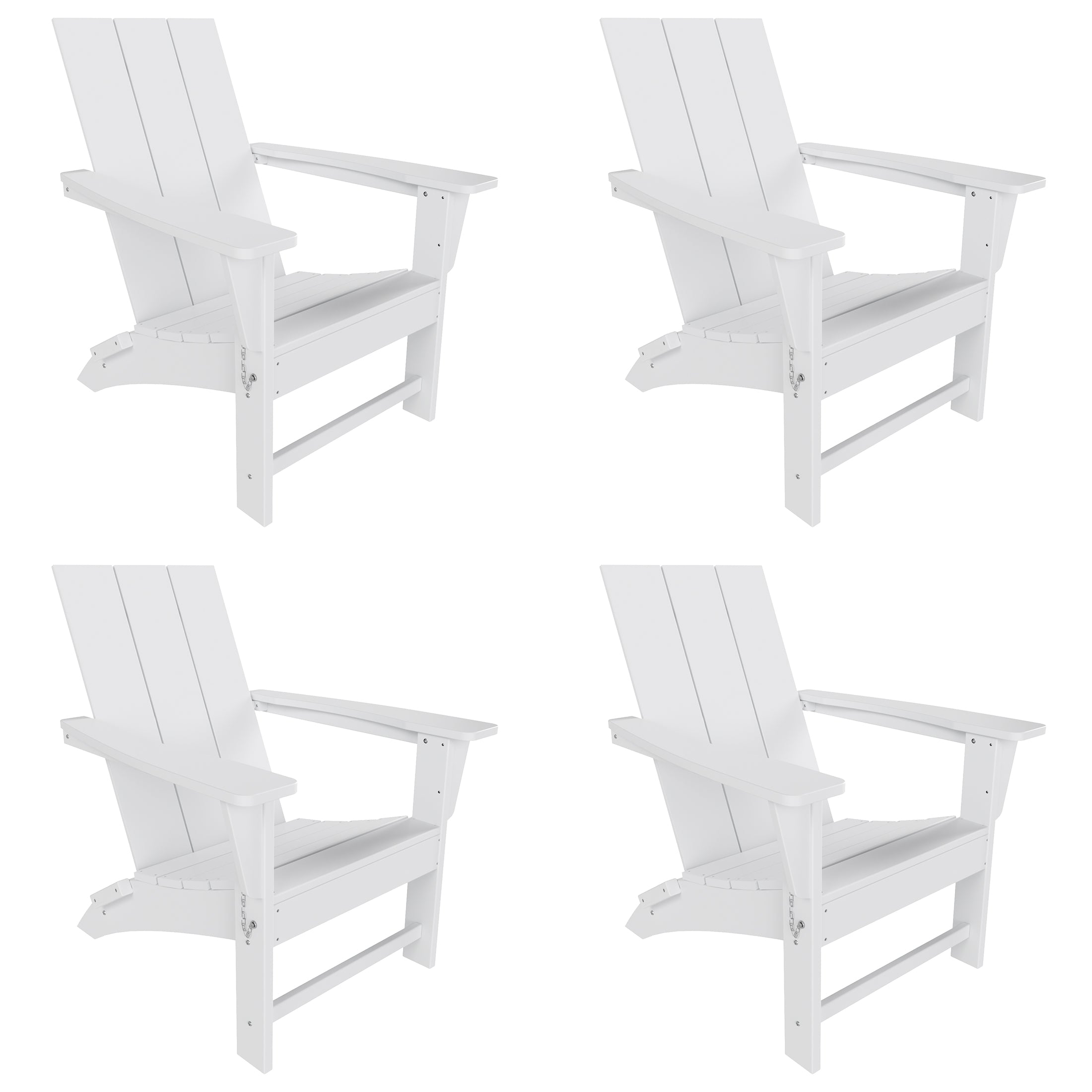 Palms Modern Outdoor Folding Adirondack Chair (Set of 4)