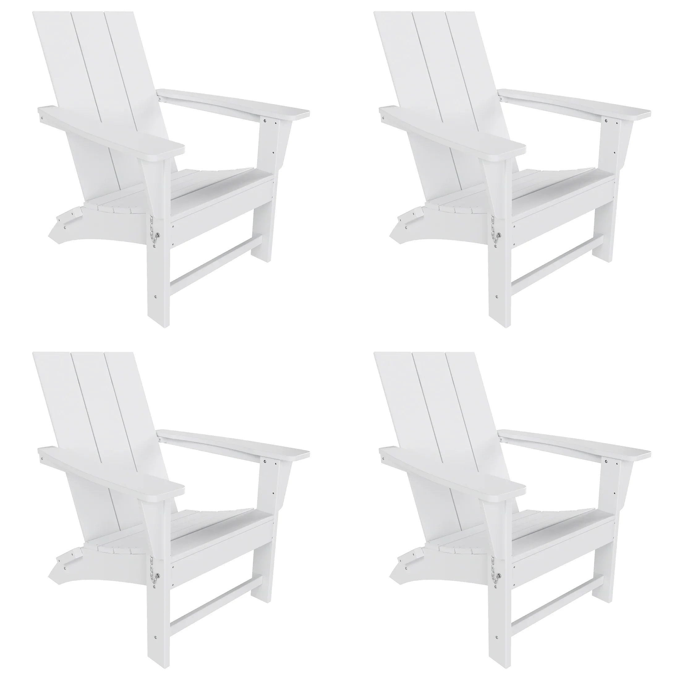 Palms Modern Outdoor Folding Adirondack Chair (Set of 4)