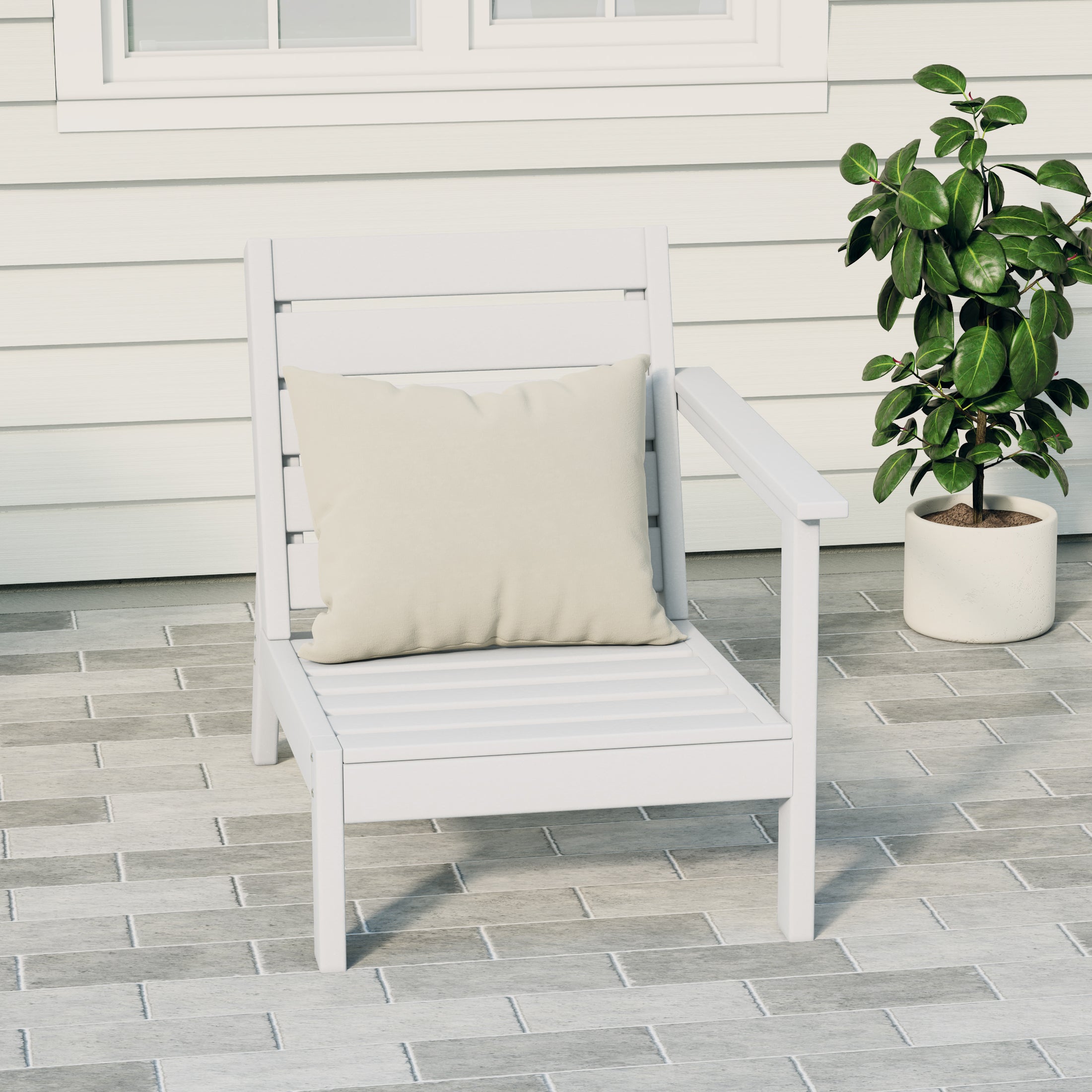 Portsmouth Outdoor Patio HDPE Right Arm Facing Deep Seating Corner Chair