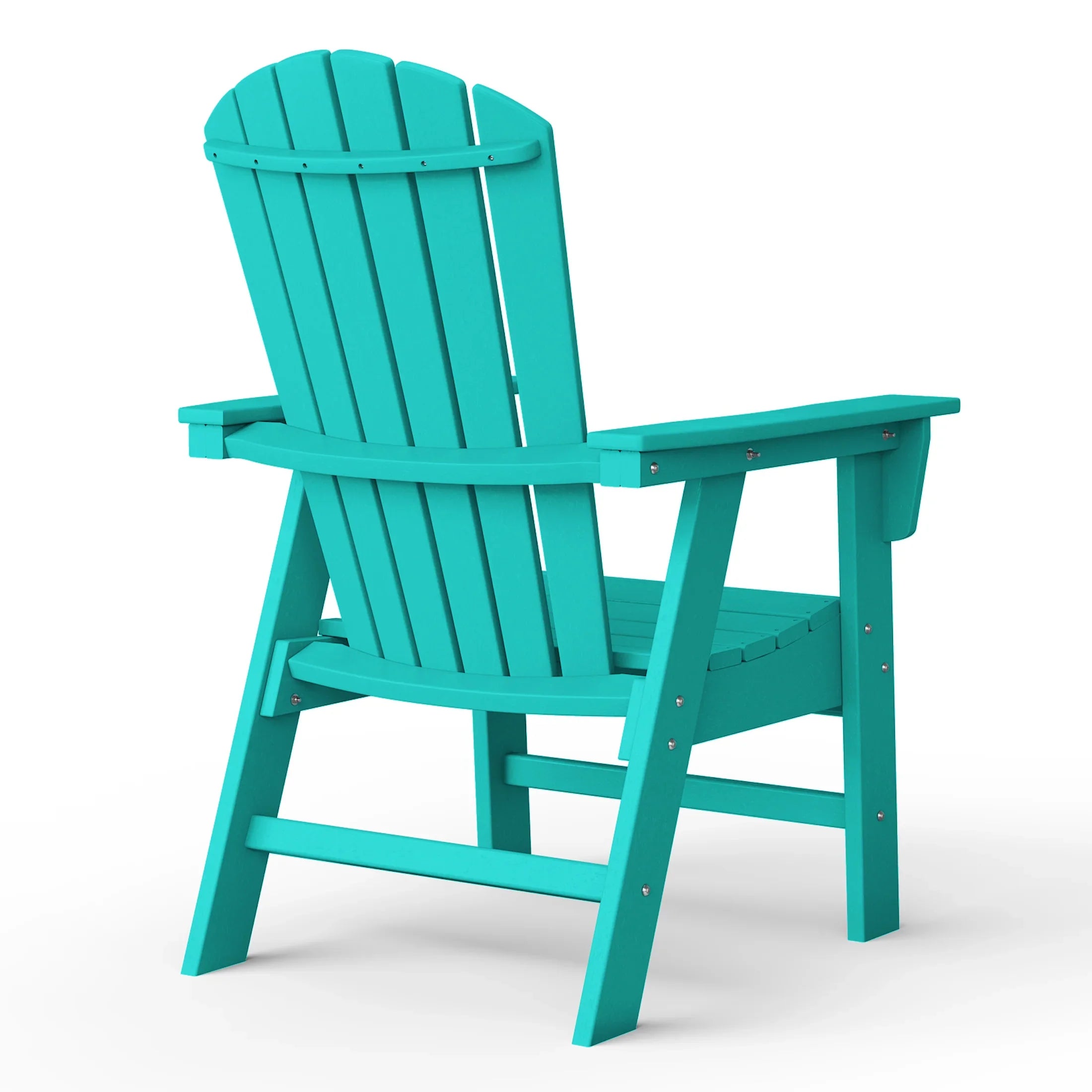 Portside Outdoor Patio Shell-back Adirondack Dining Chair Weather Resistant