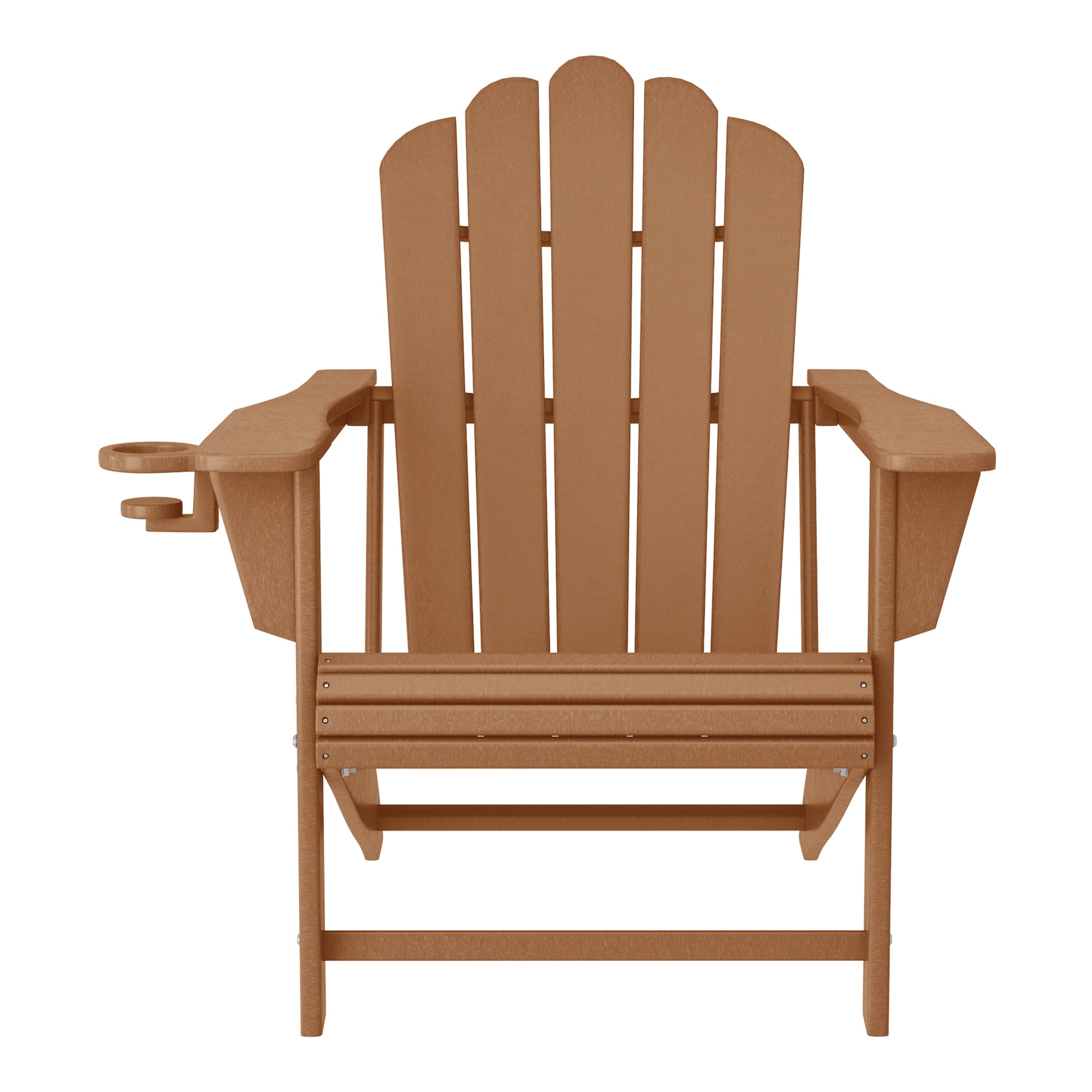 Lakeview 3-Piece Outdoor Patio HDPE Adirondack Chair With Cup Holder and Table Set