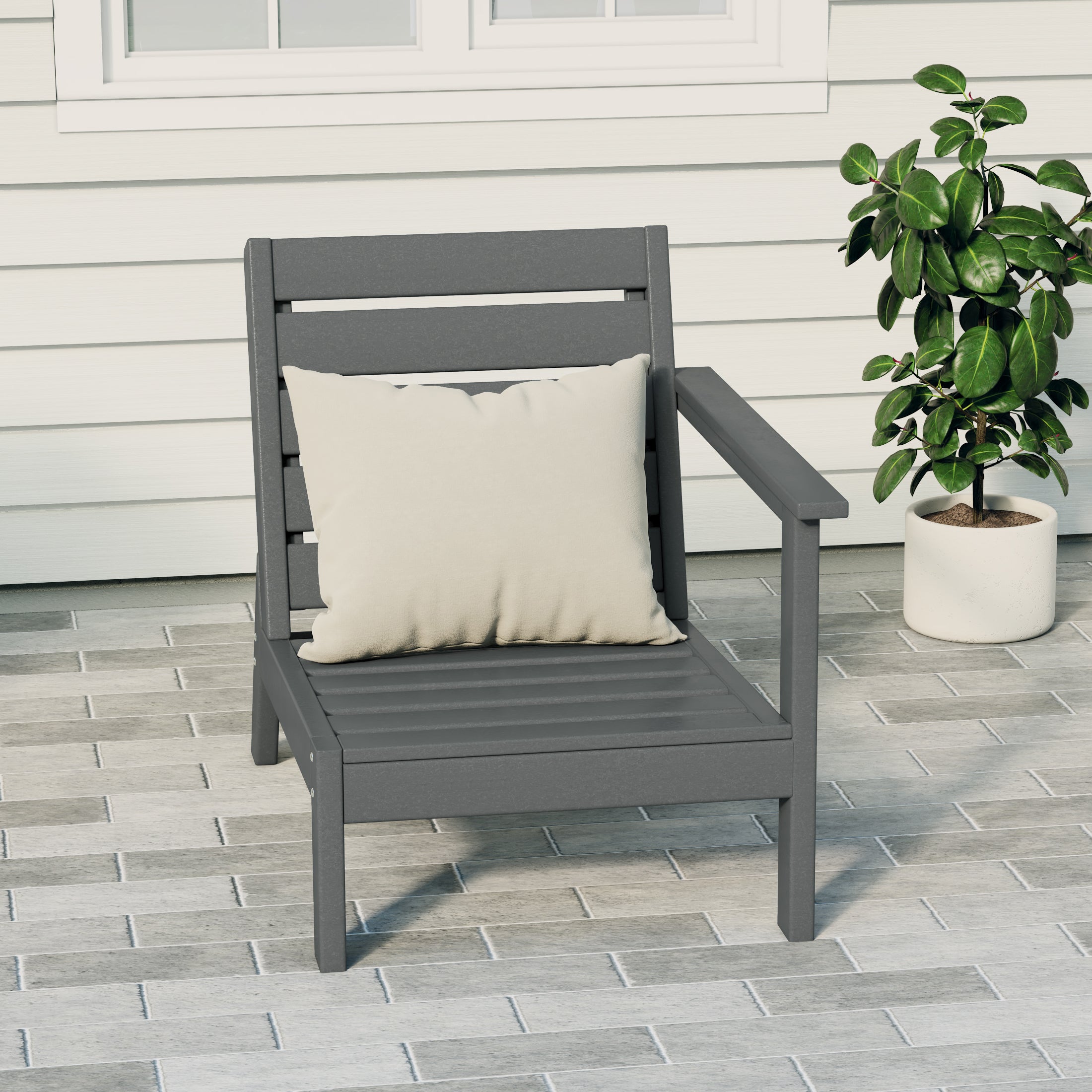 Portsmouth Outdoor Patio HDPE Right Arm Facing Deep Seating Corner Chair