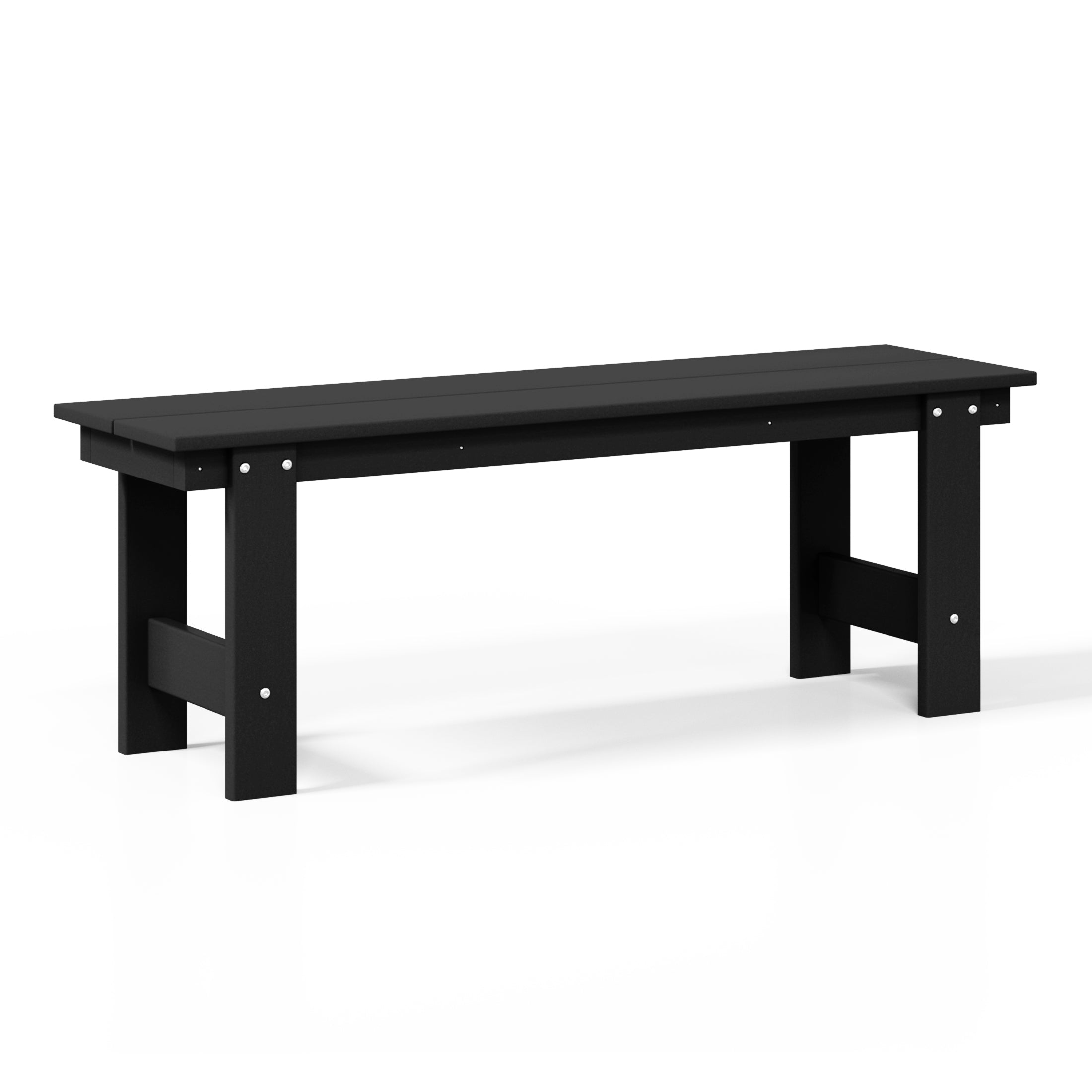 Palms Outdoor HDPE 48" Modern Backless Patio Bench