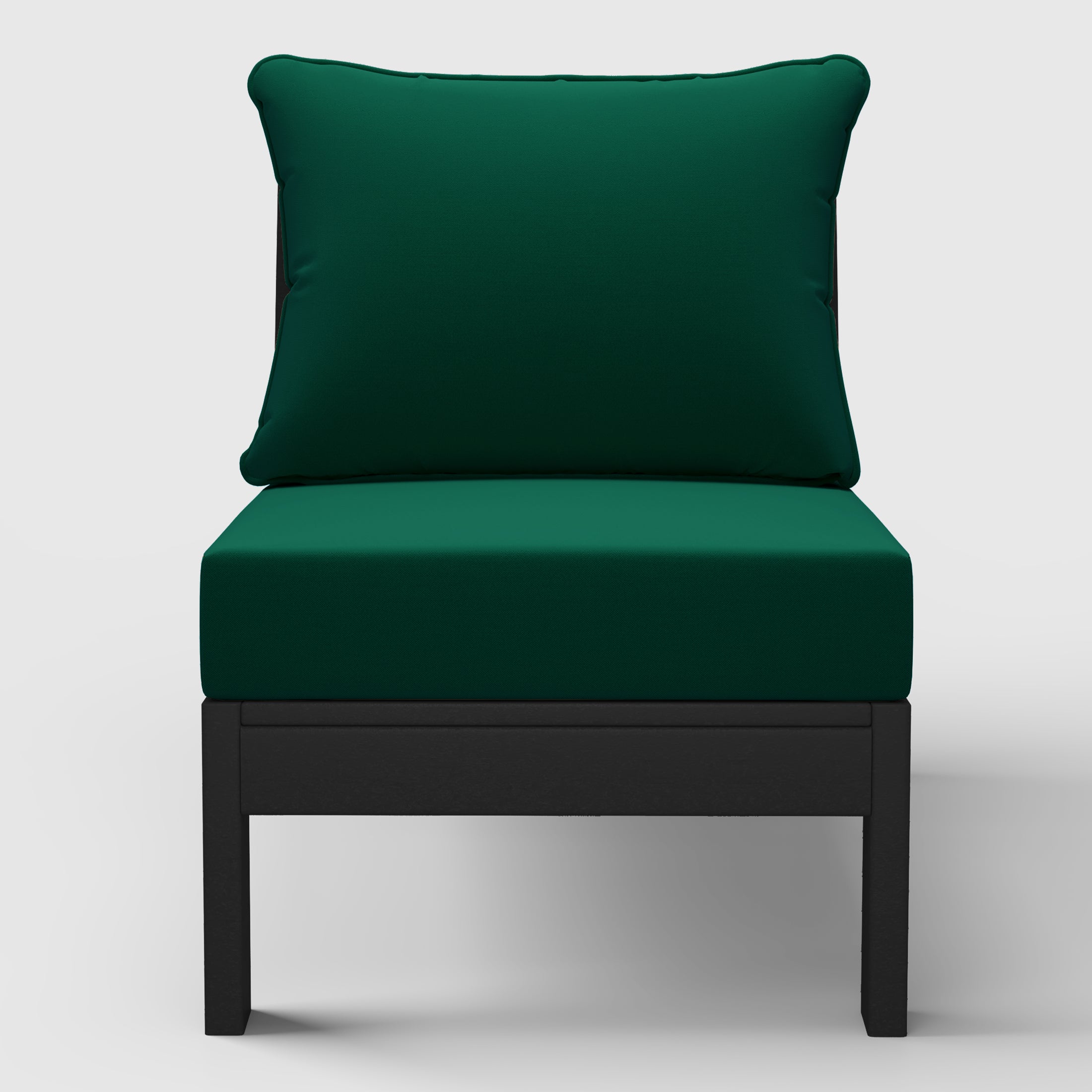 Portsmouth Outdoor HDPE Deep Seating Modular Armless Patio Chair with Patio Cushions