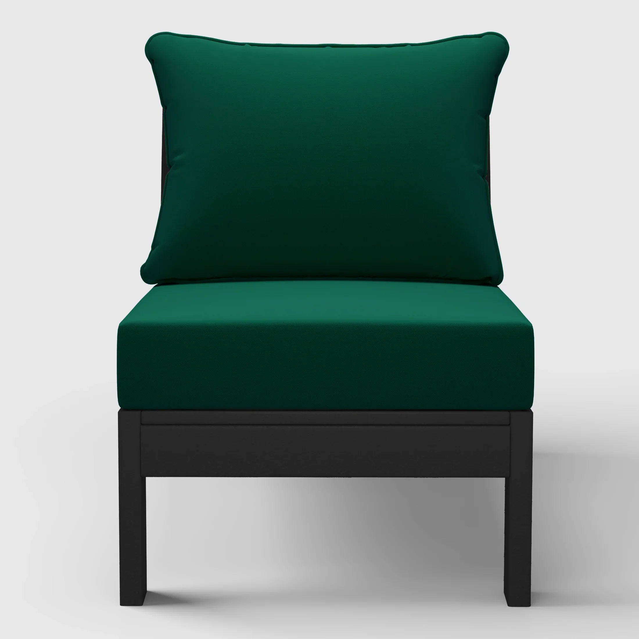 Portsmouth Outdoor HDPE Deep Seating Modular Armless Patio Chair with Patio Cushions