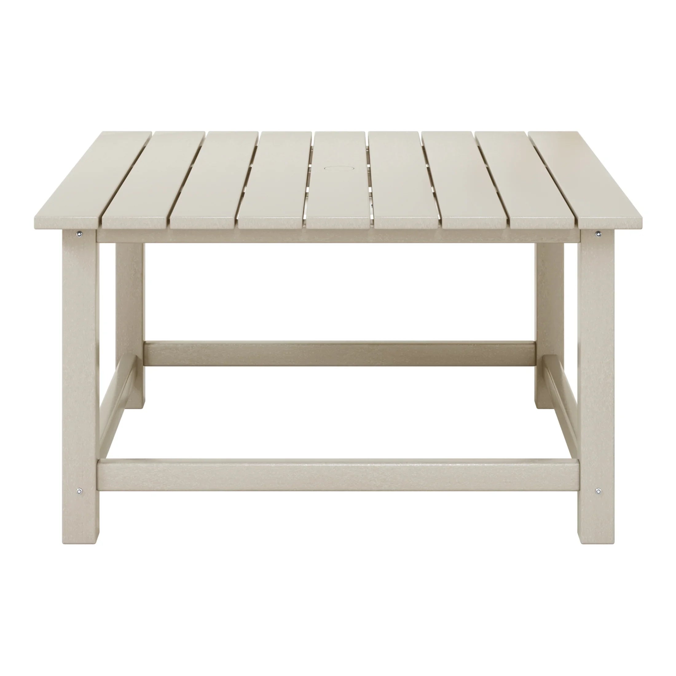 Paradise Low Outdoor HDPE Square Patio Coffee Table