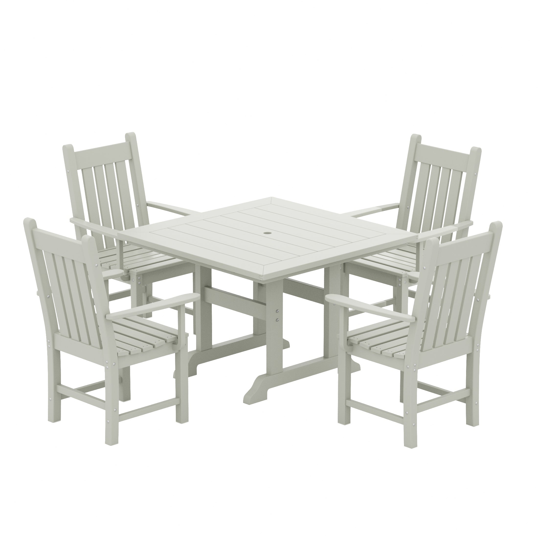 Paradise 5 Piece Outdoor Patio Dining Set Outdoor Square Table and Armchair Set