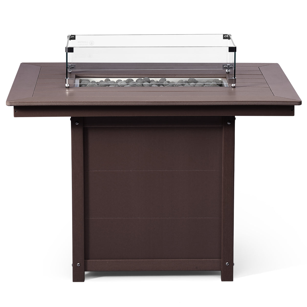 Sol 46" Modern Outdoor Patio Gas Propane Rectangular Fire Pit Table