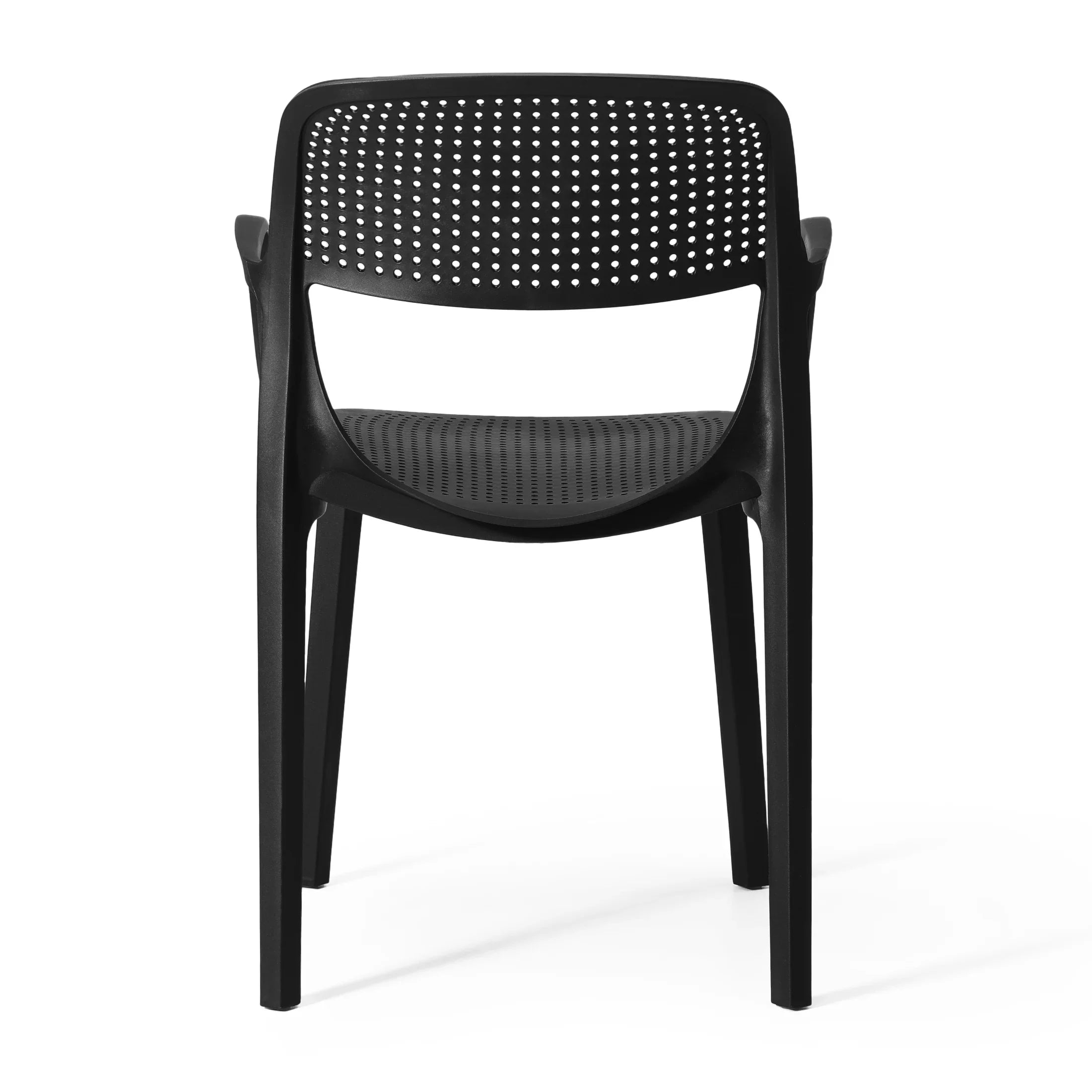 Sunshine Outdoor Stackable Plastic Resin Patio Dining Armchair (Set of 2)