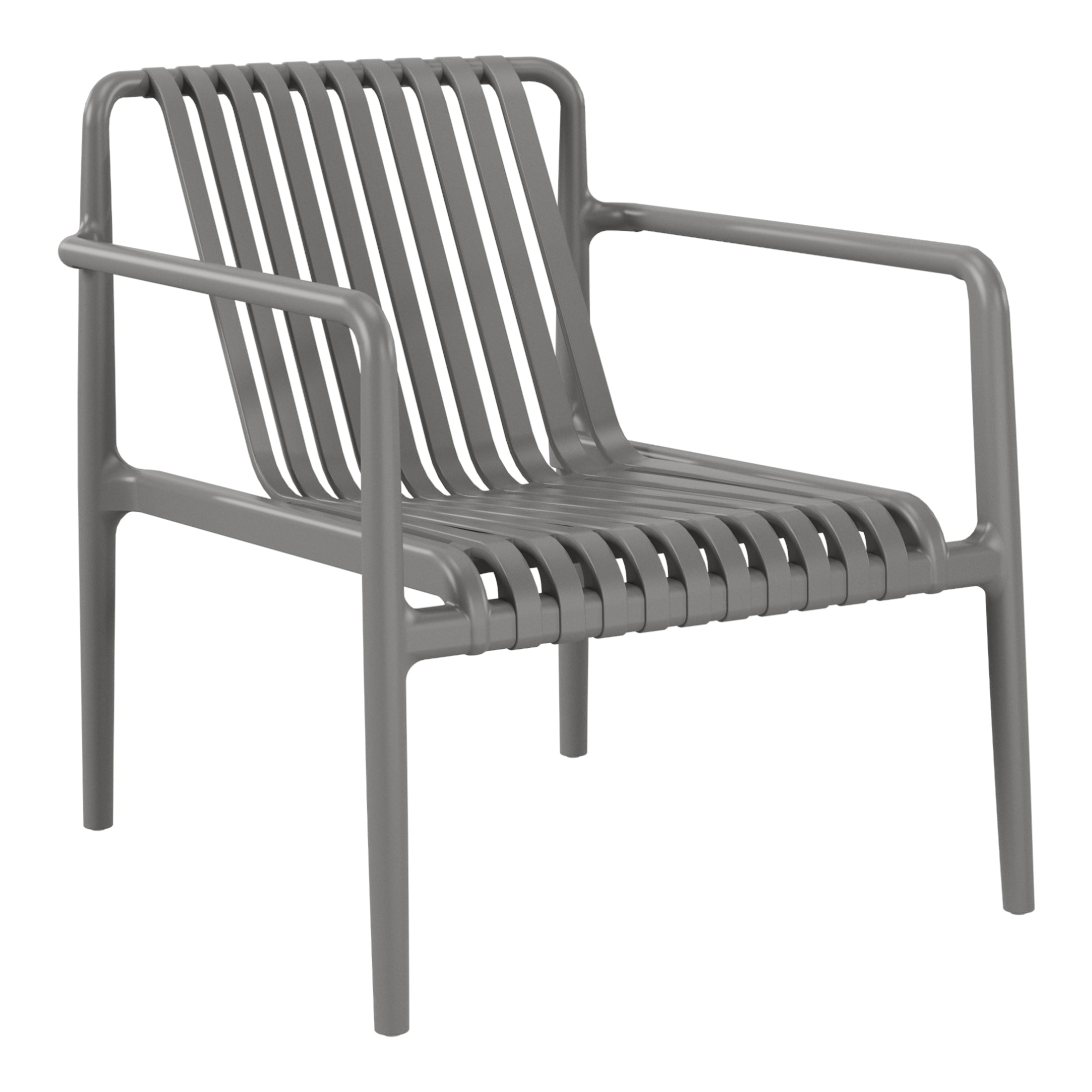Sunshine Outdoor Modern Stackable Plastic Patio Club Armchairs (Set of 2)