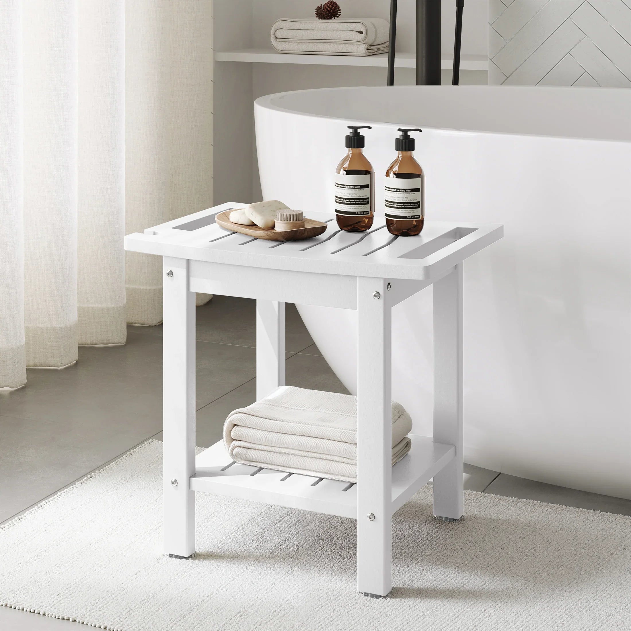 Ventura HDPE Poly Plastic Waterproof Bathroom Shower Bench