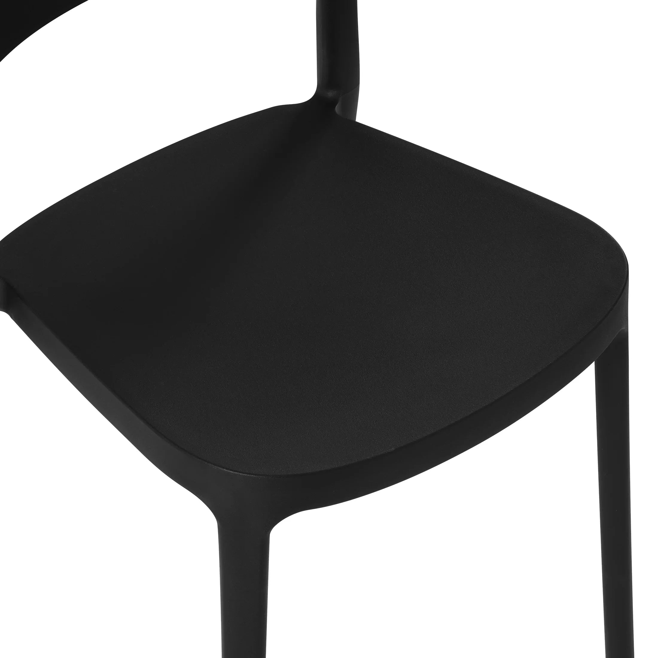 Sunshine Outdoor Modern Stackable Plastic Patio Dining Chairs (Set of 2)