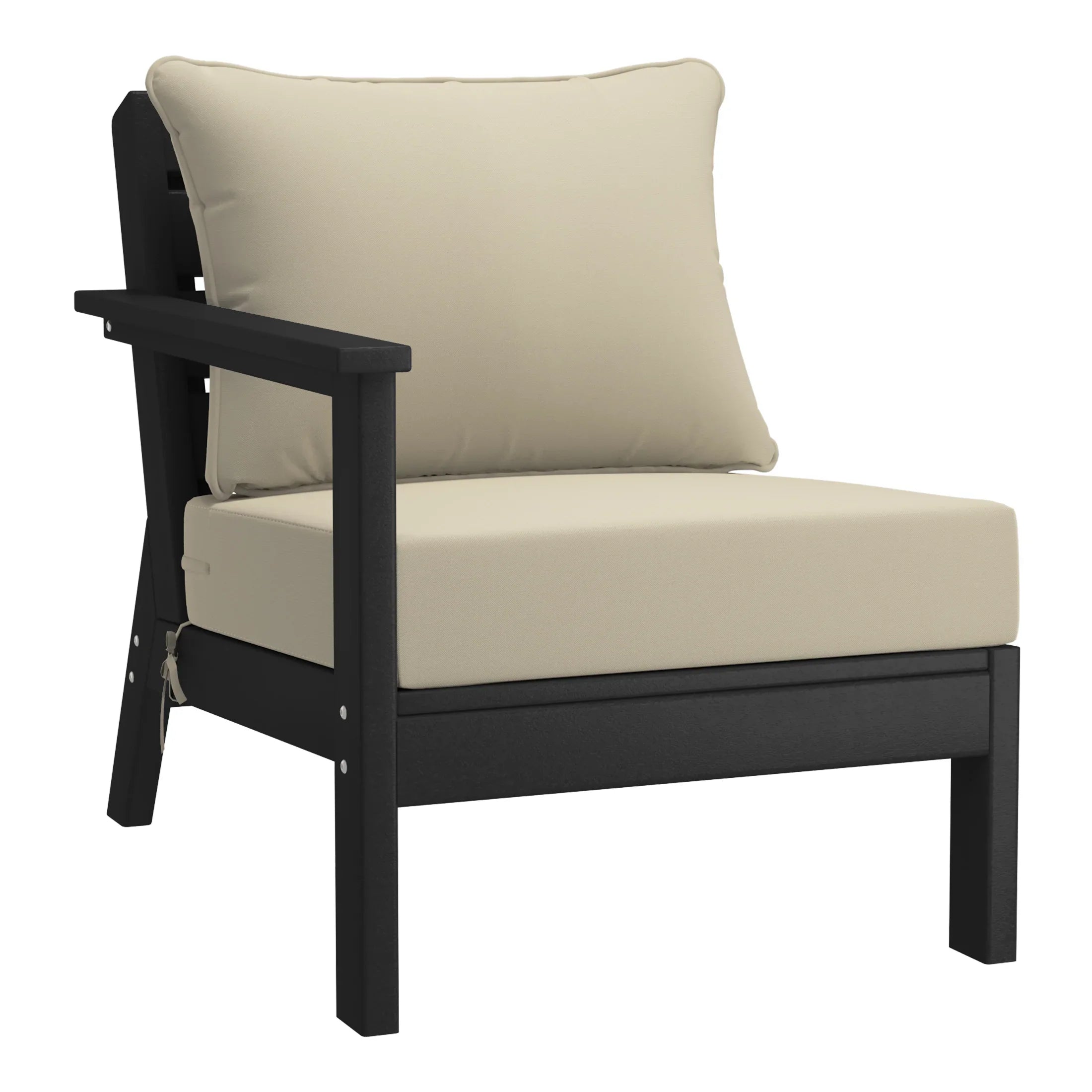 Portsmouth Outdoor Patio HDPE Sectional Sofa with Patio Cushions