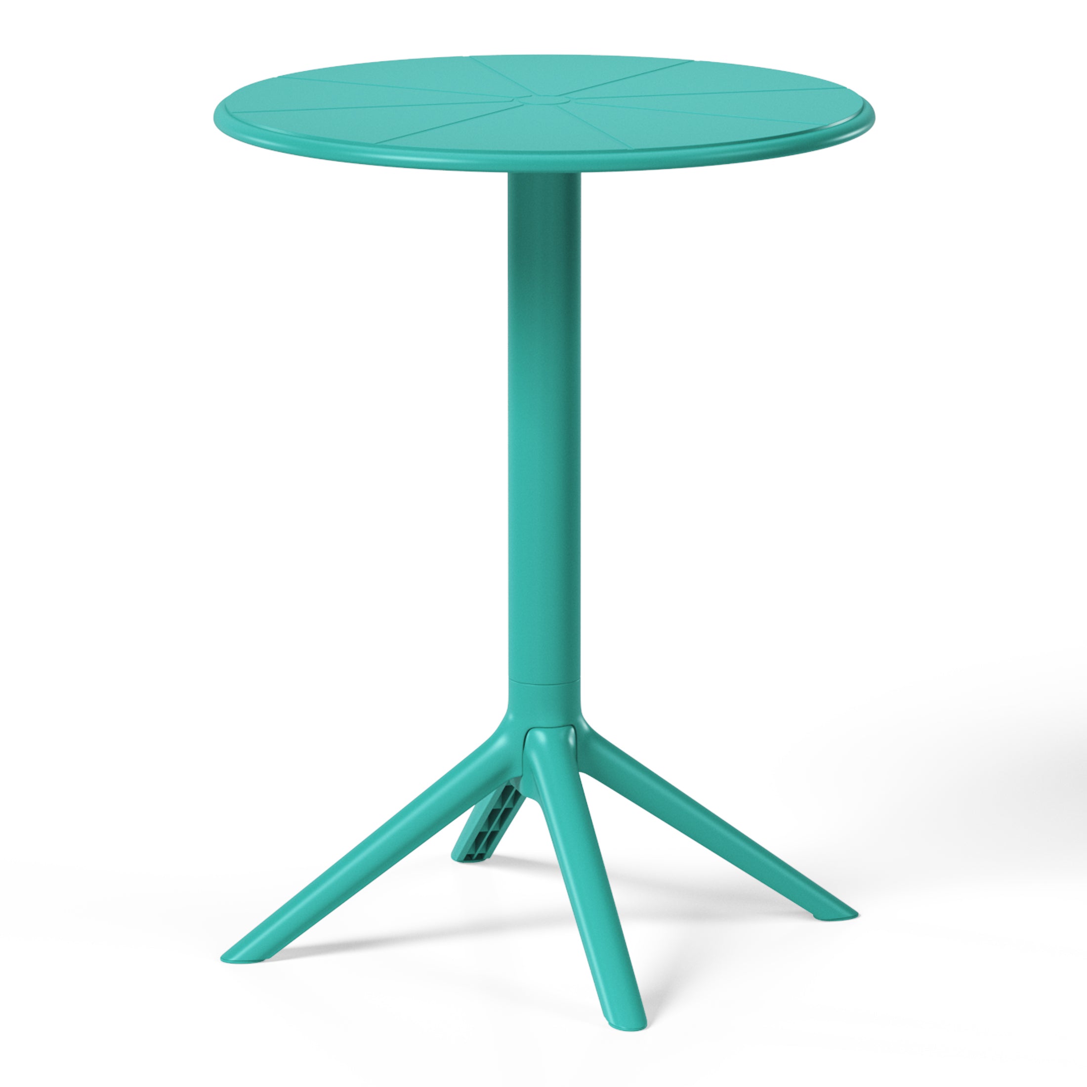 Sunshine 23.5" Outdoor Polypropylene Resin Round Patio Bistro Dining Table for 2