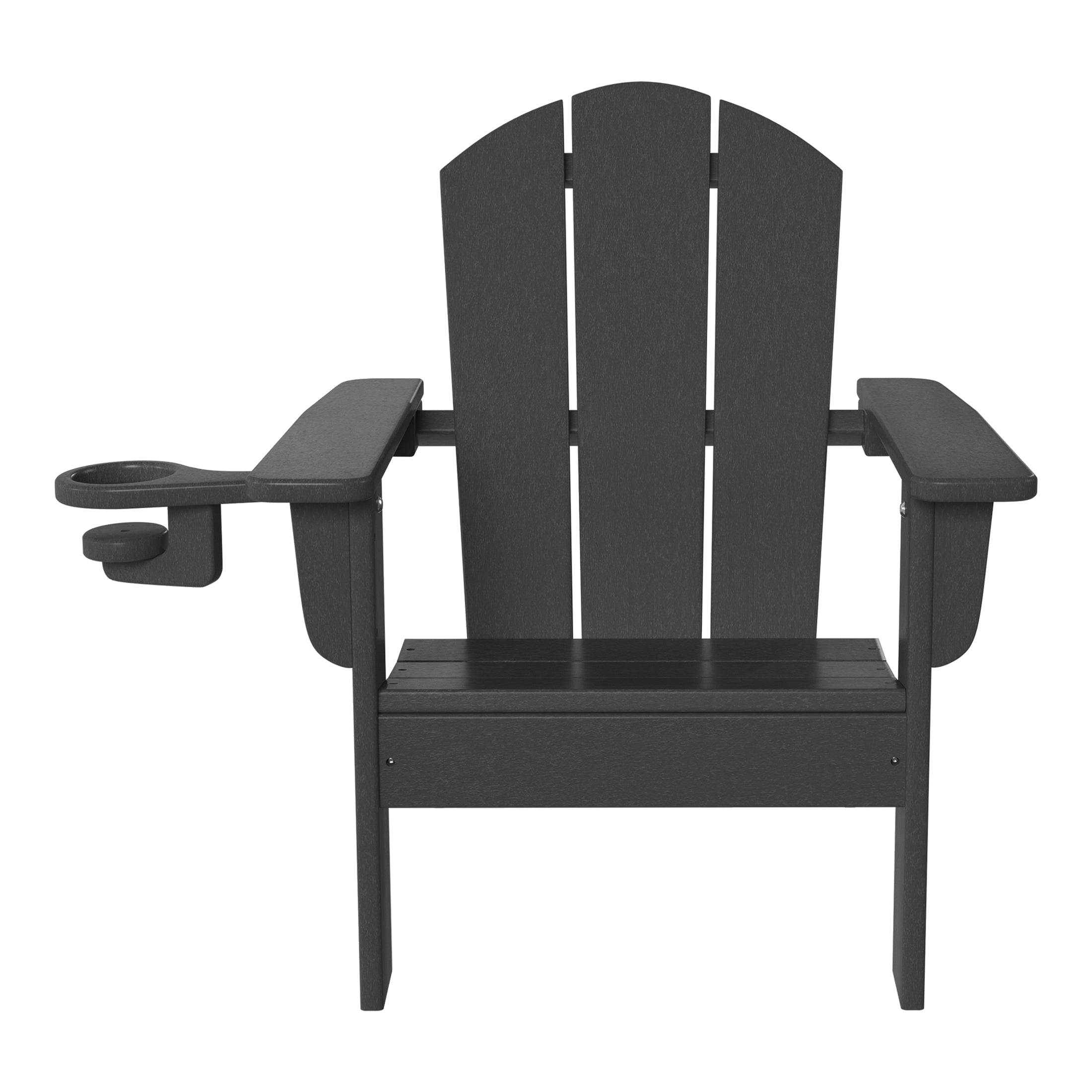 Paradise Kids Outdoor HDPE Plastic Adirondack Patio Chairs with Cup Holders (Set of 2)